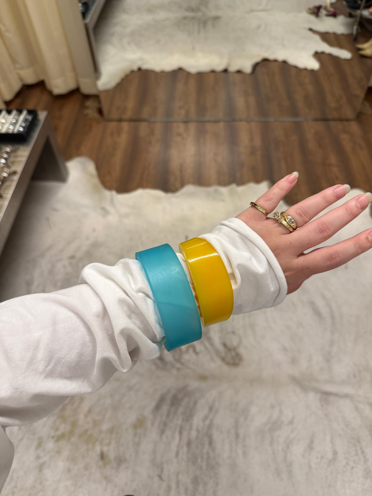 Vintage Chunky Resin Cuff Bracelet