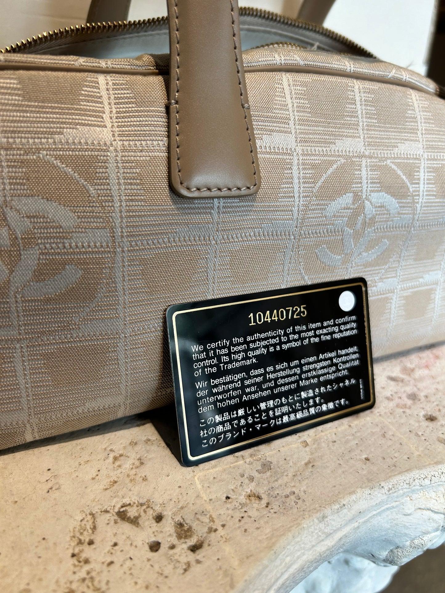 CHANEL CC canvas bowling bag