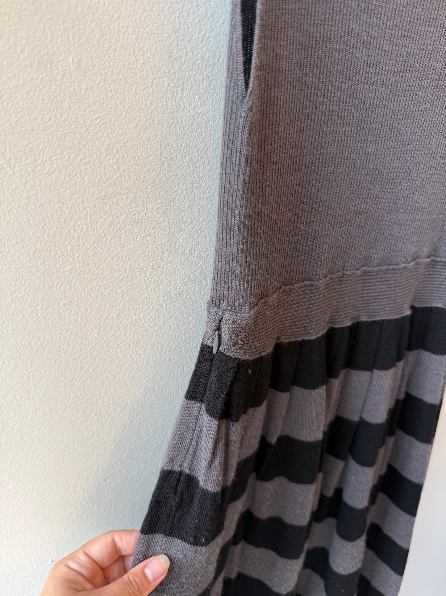 2000s Jean Paul Gaultier Striped Wool Knit Dress