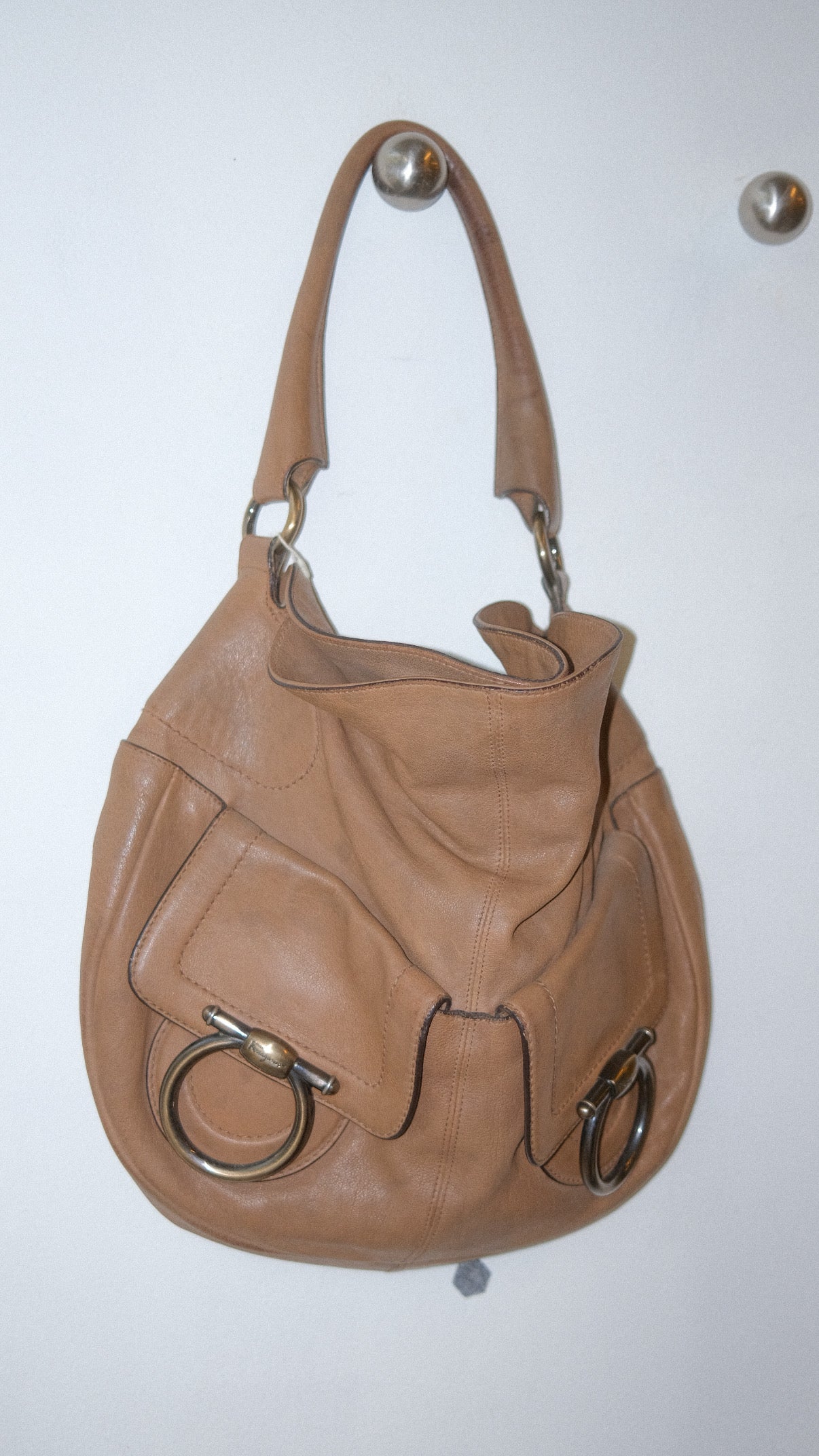 Salvatore Ferragamo Nappa Ring Shoulder Bag c.2005–2009