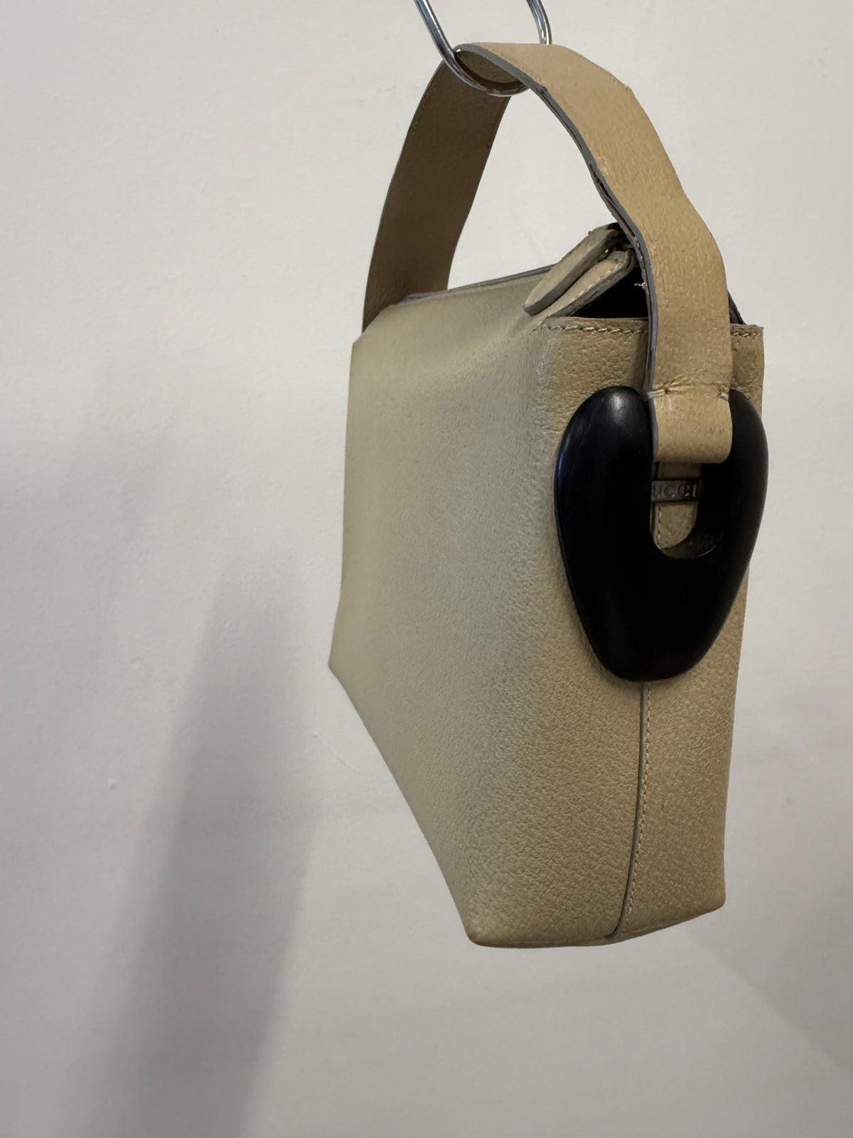 Gucci Leather Ring Handle Pouch Bag