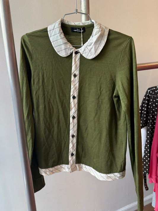 Comme des Garçons – Olive Wool Cardigan