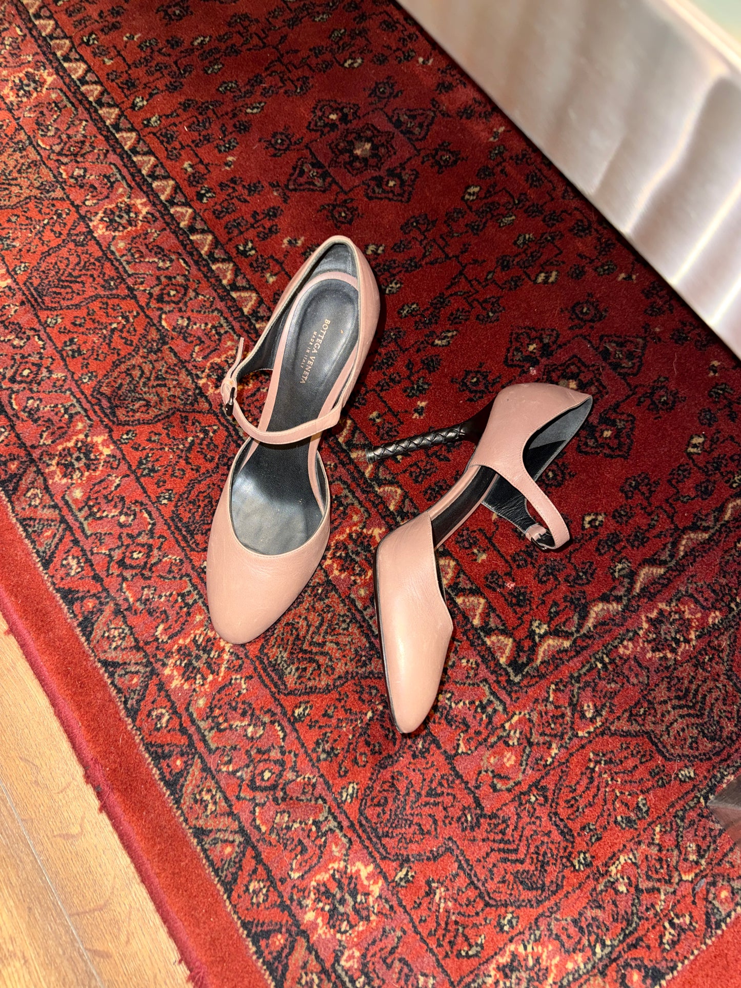Bottega Veneta Leather Mary Jane Heels 40.5
