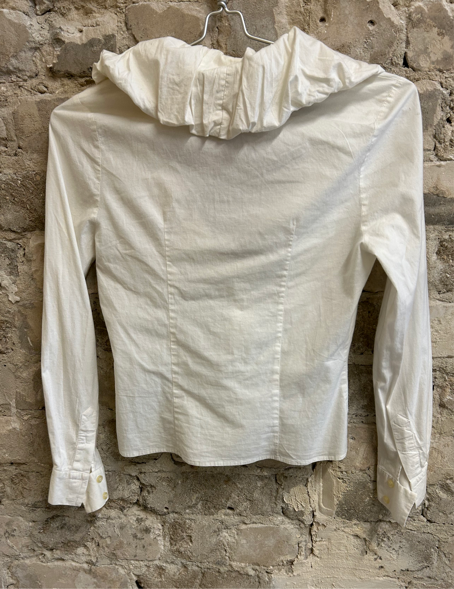 Vintage cotton ruffle blouse