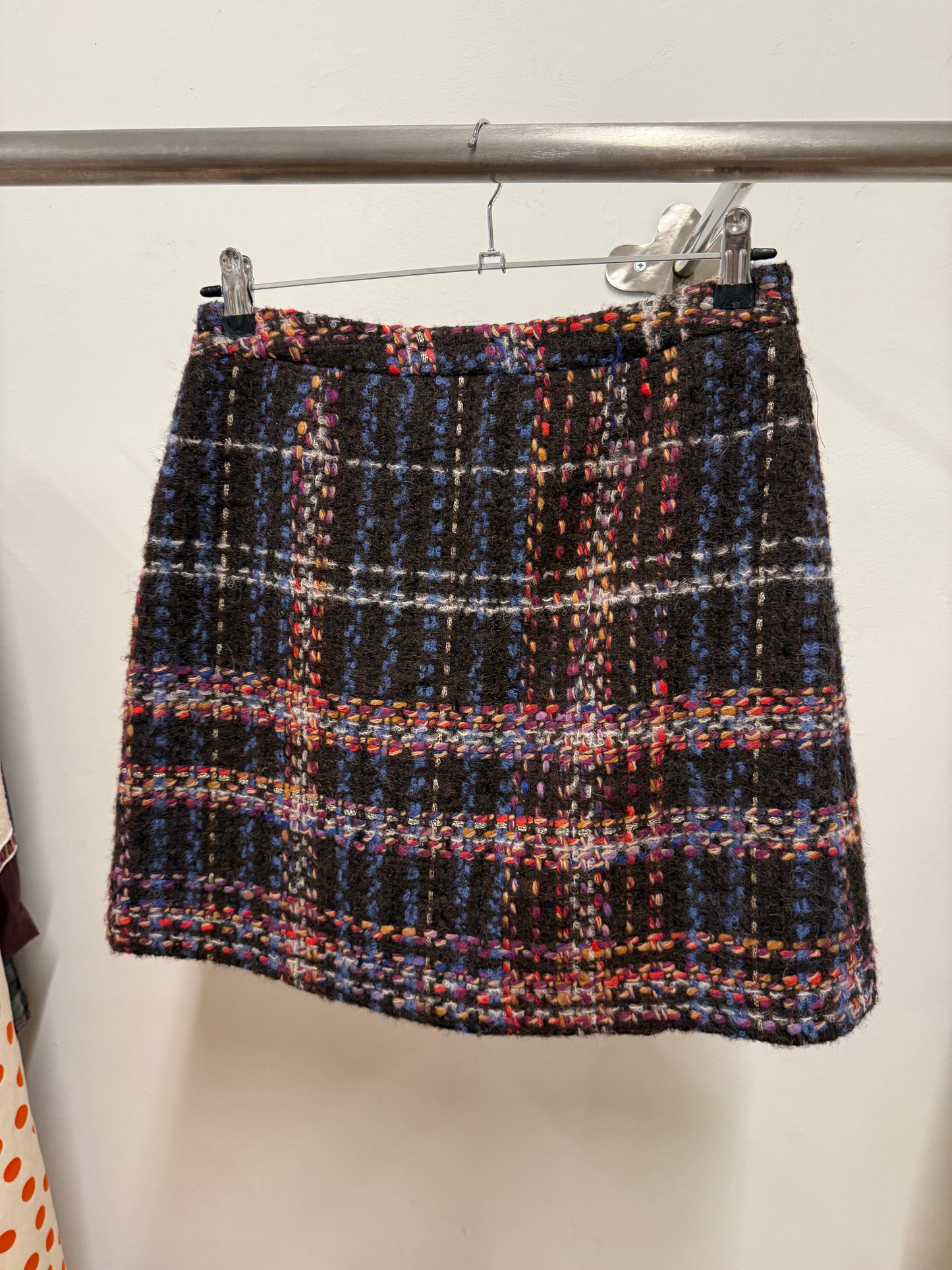 D&G Multicolor Wool Tweed Mini Skirt