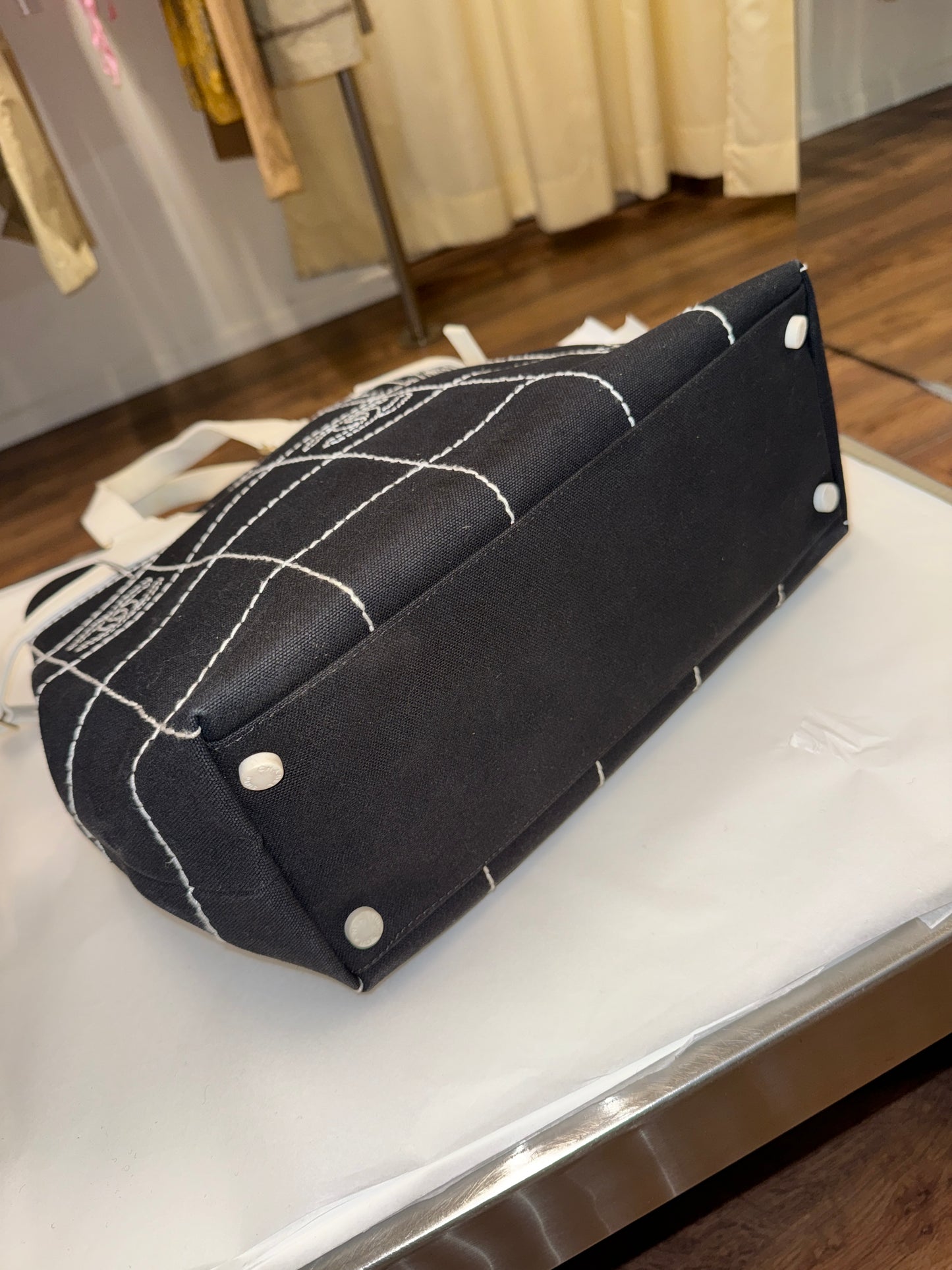 Chanel Quilted Canvas Tote Bag 2003