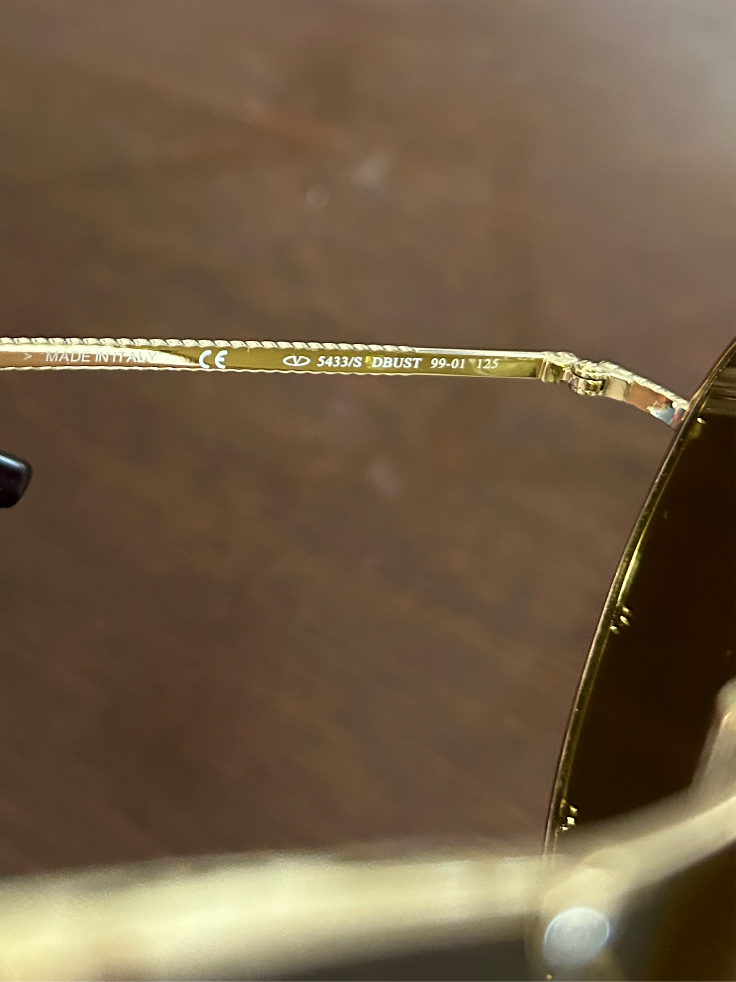 VALENTINO gold shield sunglasses