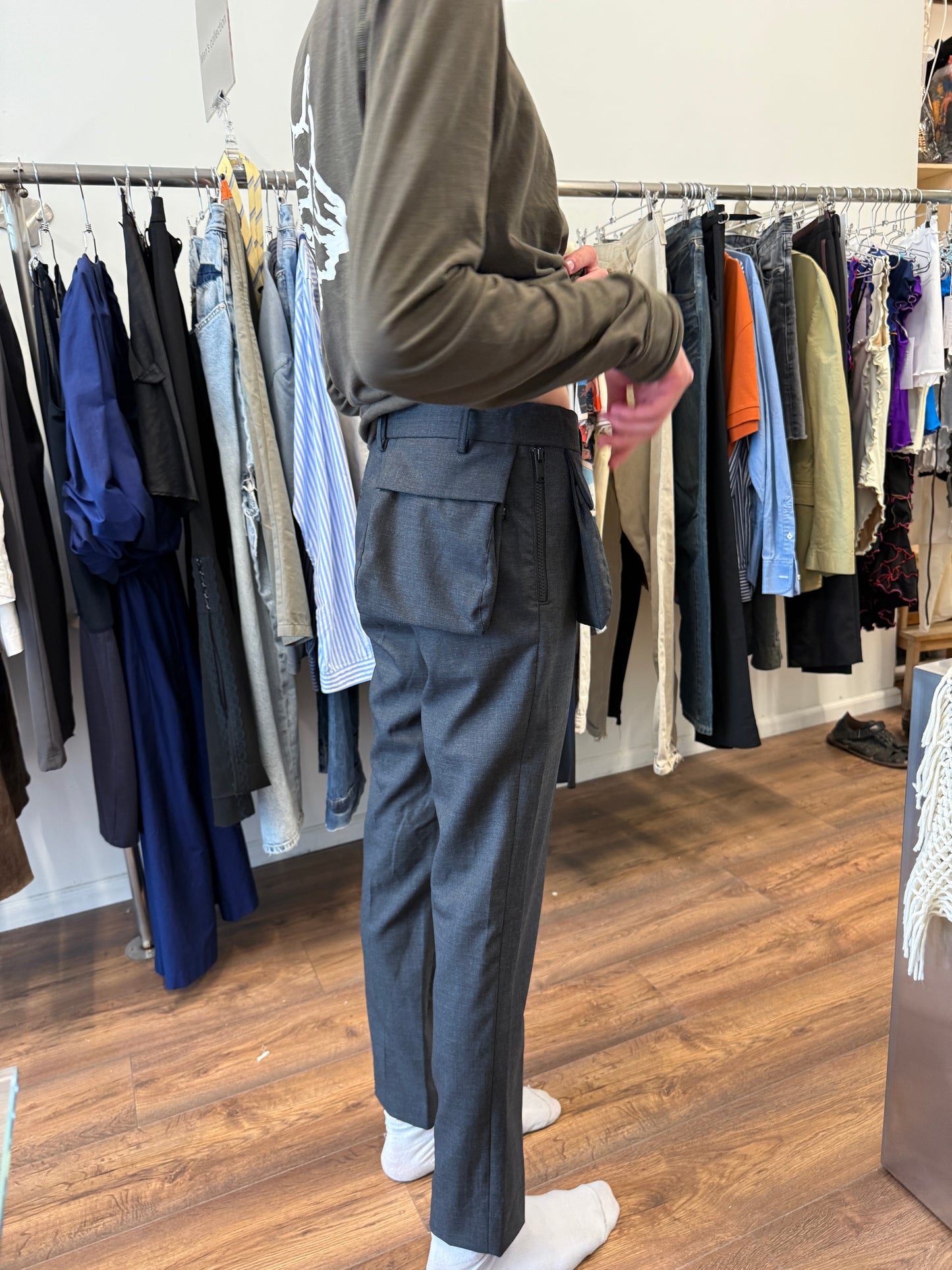 Undercover Wool Tailored Trousers With Utility Pocket (c. 2013–2016)