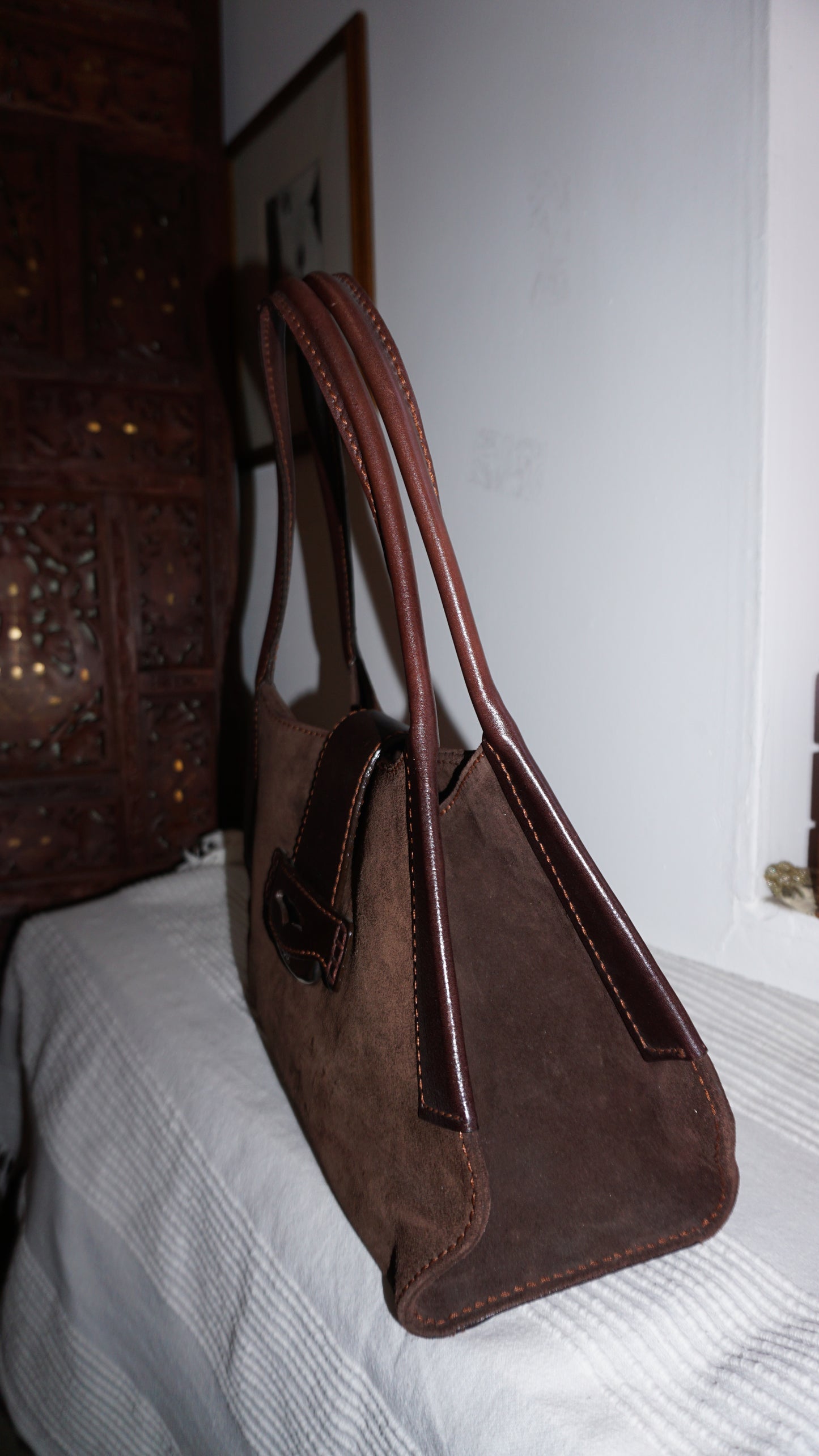 TOD’s suede brown large shoulder bag