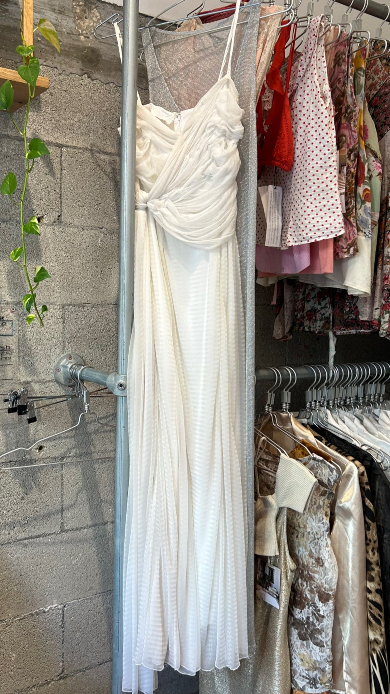 Romantic mesh white dress