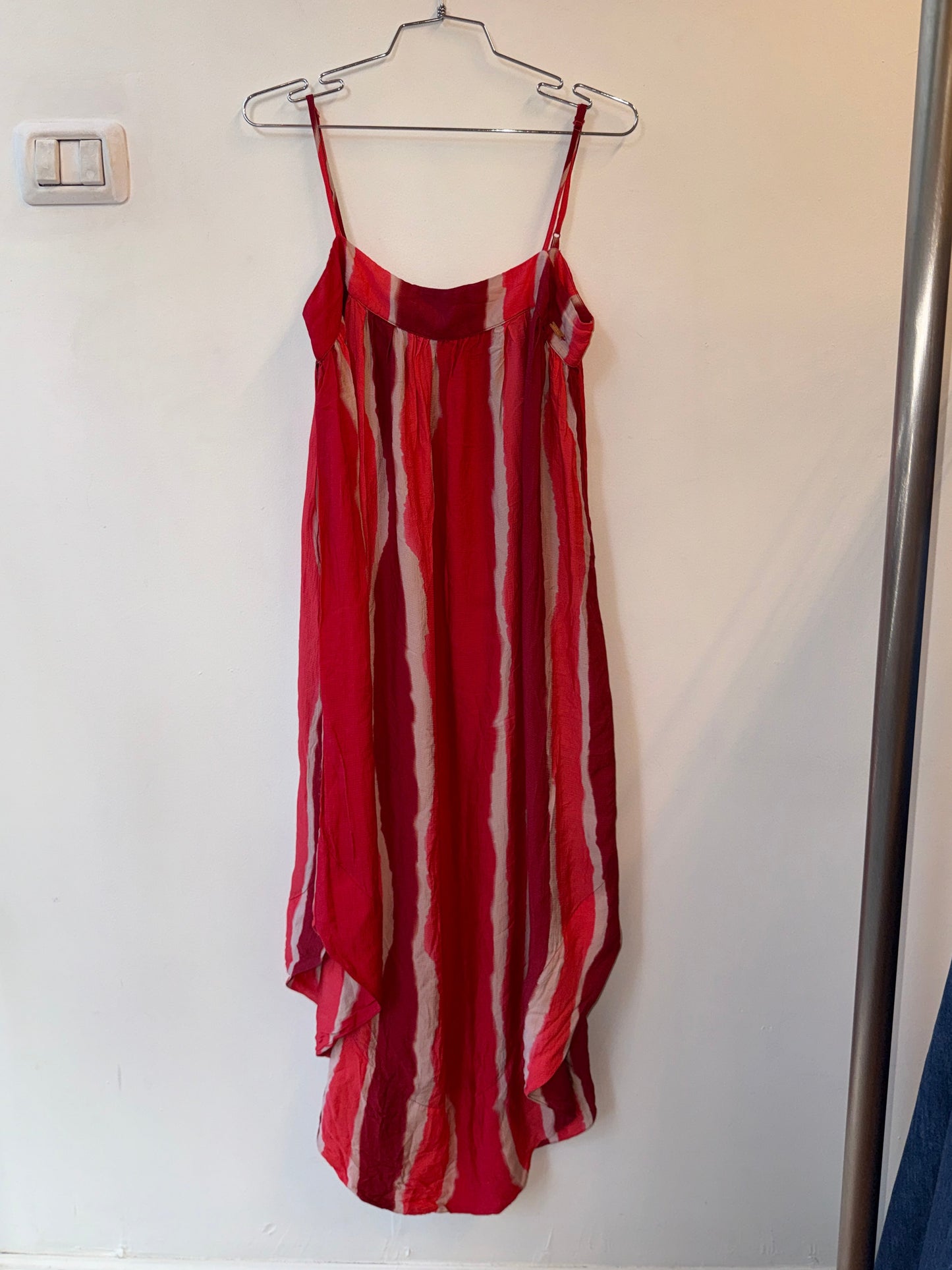 Armani Exchange Striped Draped Maxi Dress