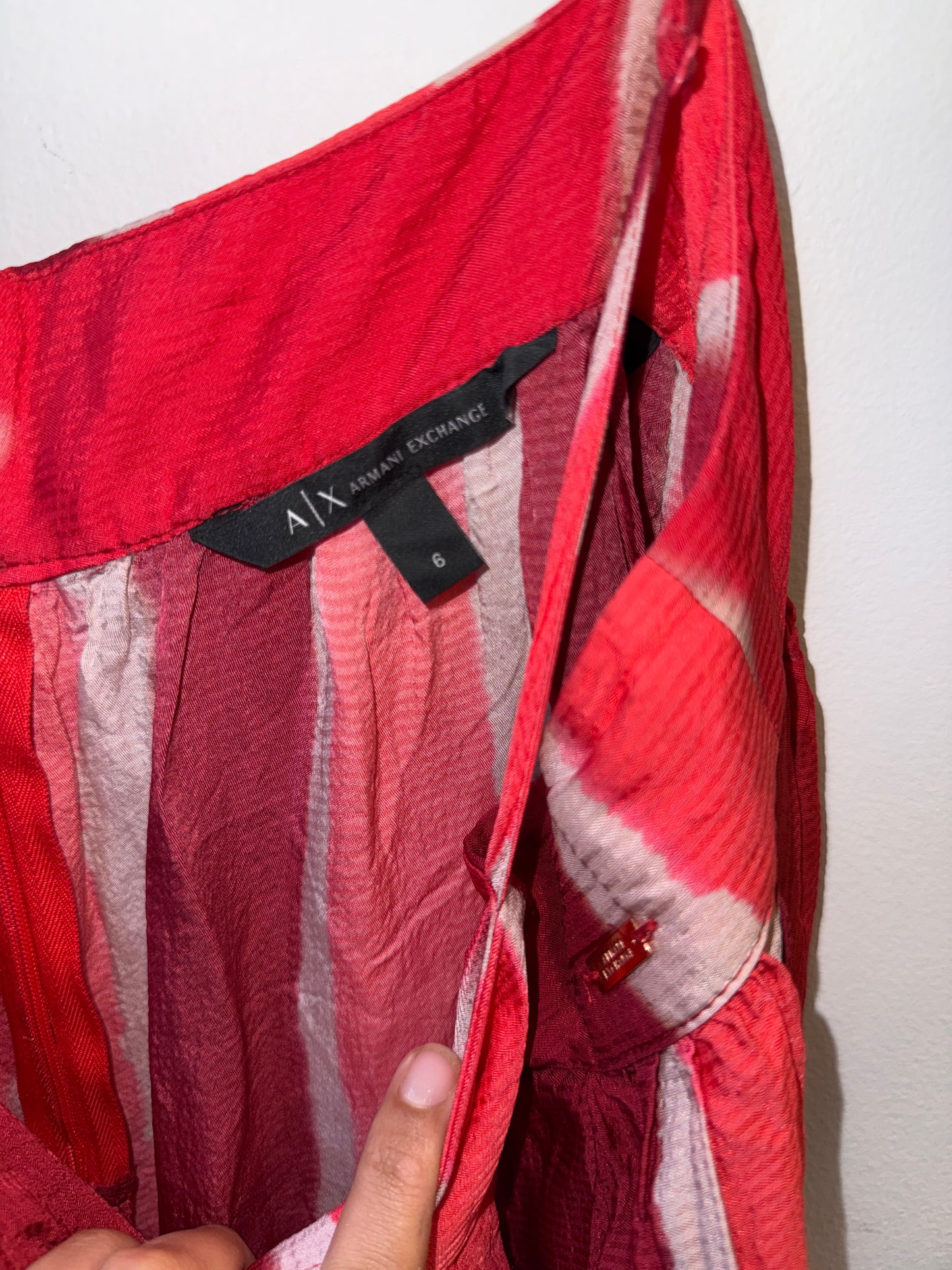 Armani Exchange Striped Draped Maxi Dress