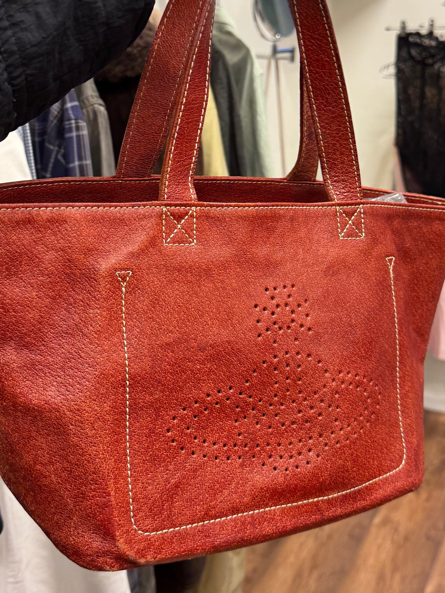 Vivienne Westwood Red Leather Tote late 90s