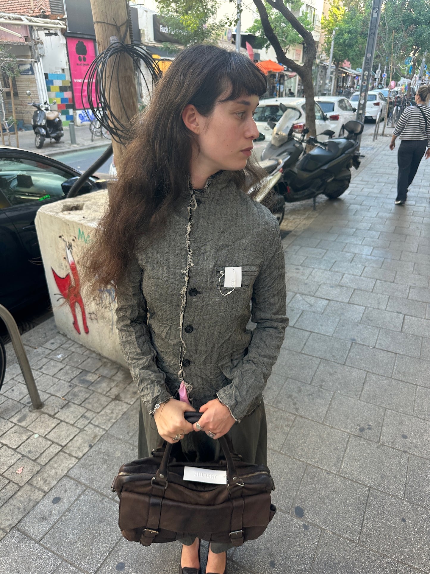 Max Moratti 2000s brown leather satchel