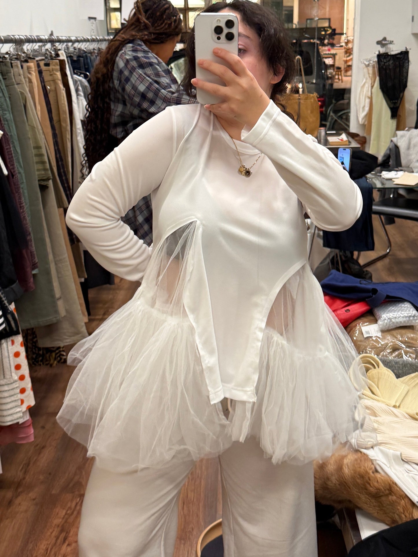 Comme des Garçons AD2022 Tulle Panel Top