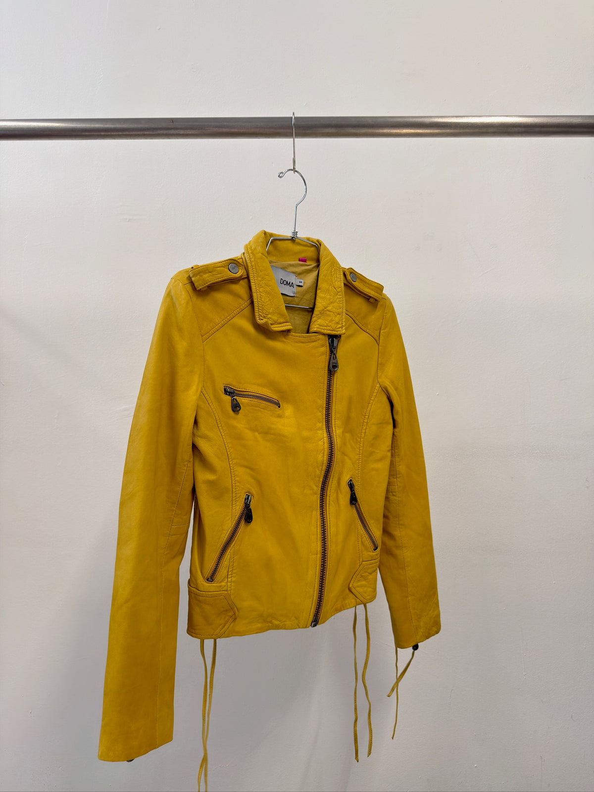 DOMA Leather Biker Jacket S