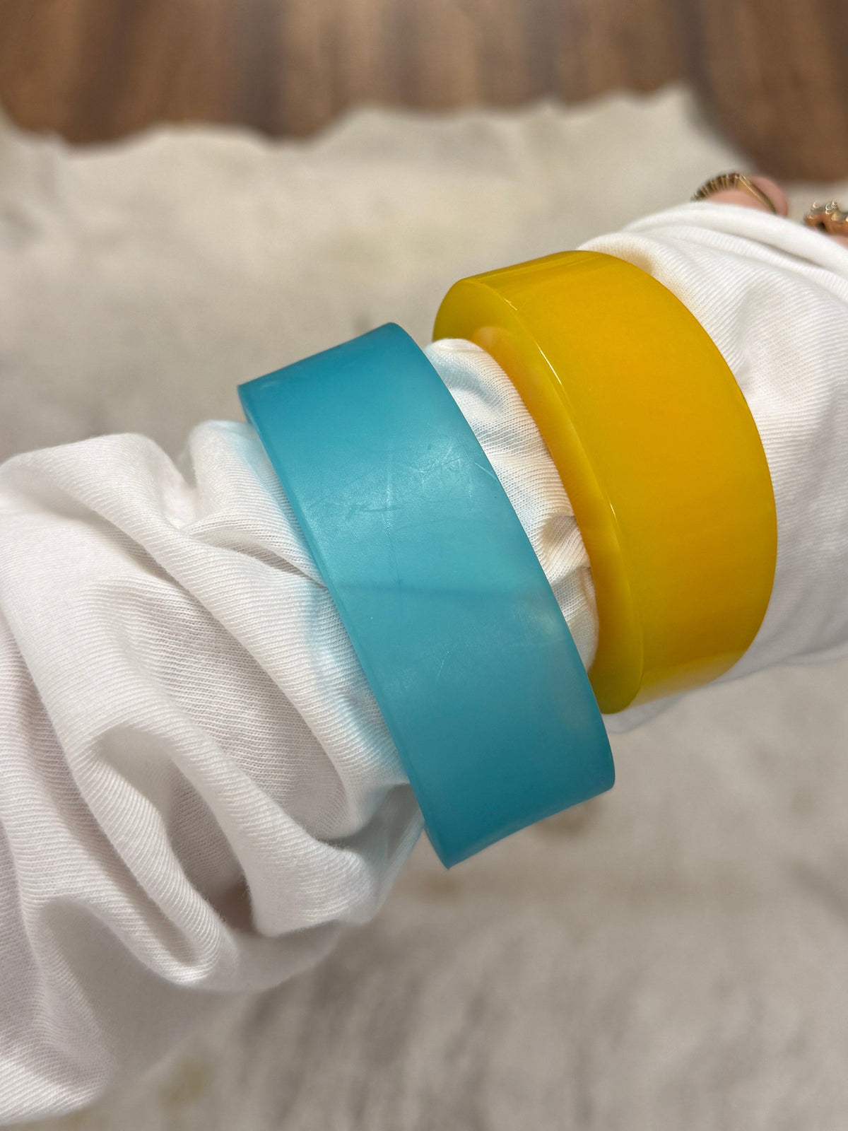 Vintage Chunky Resin Cuff Bracelet