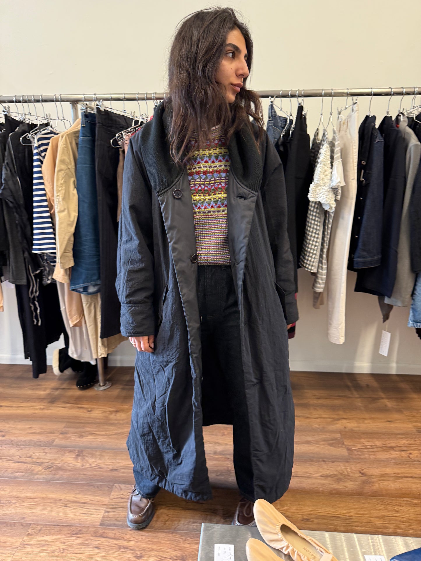 Issey Miyake Plantation Reversible Padded Coat