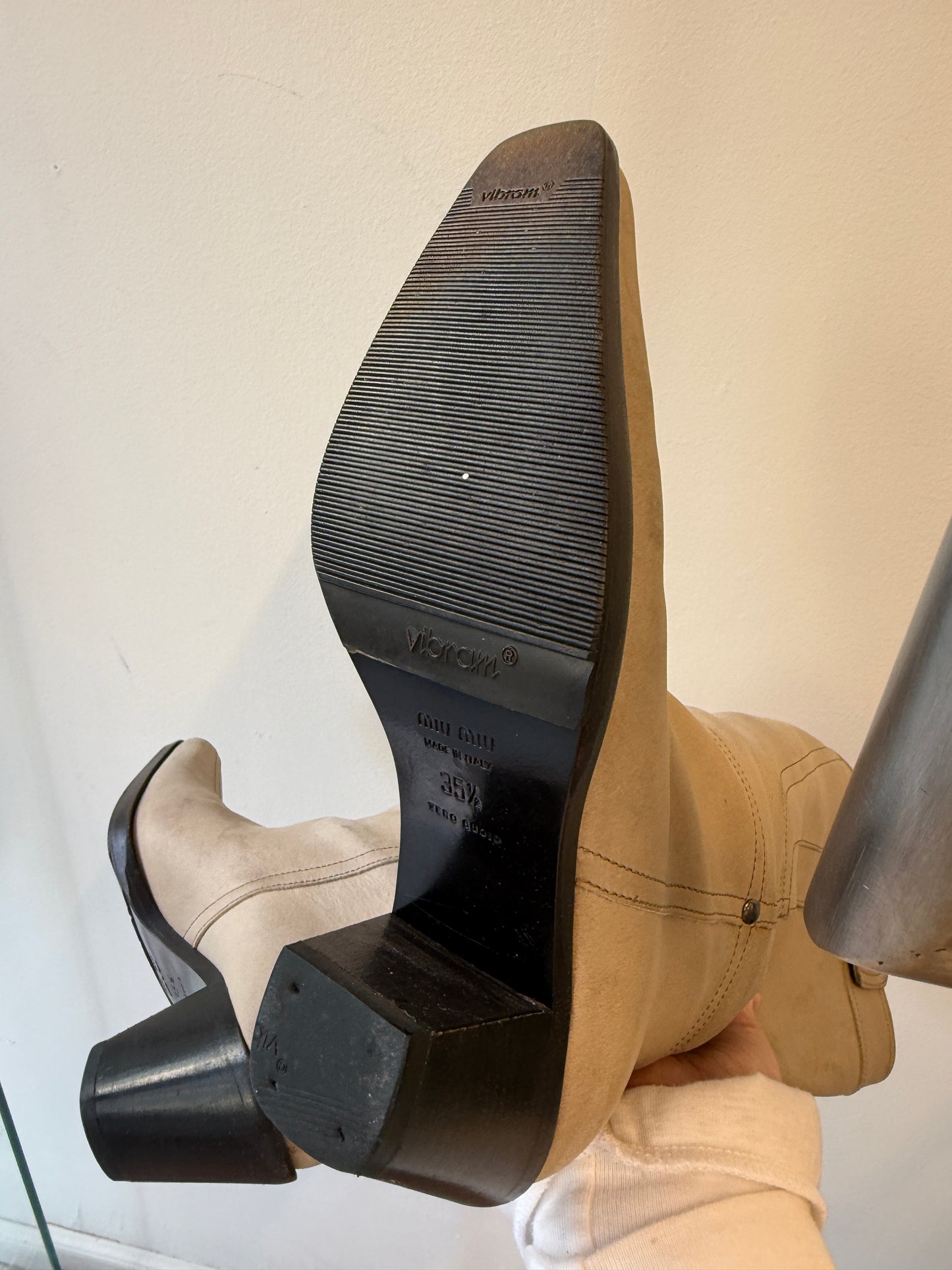 Miu Miu Nubuck Knee-High Boots 2003's 35.5 EU