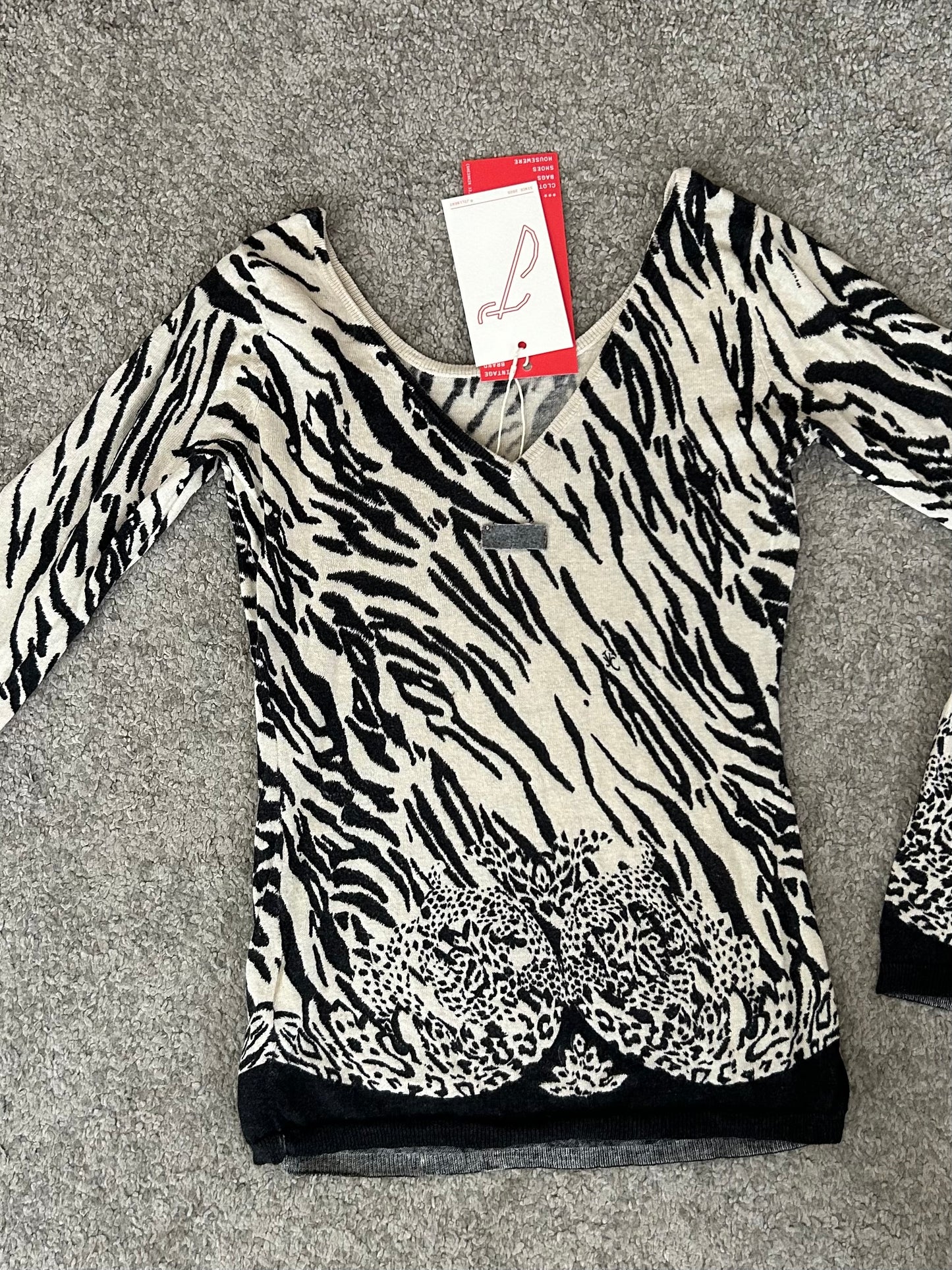 VERSACE Jeans Couture zebra print blouse