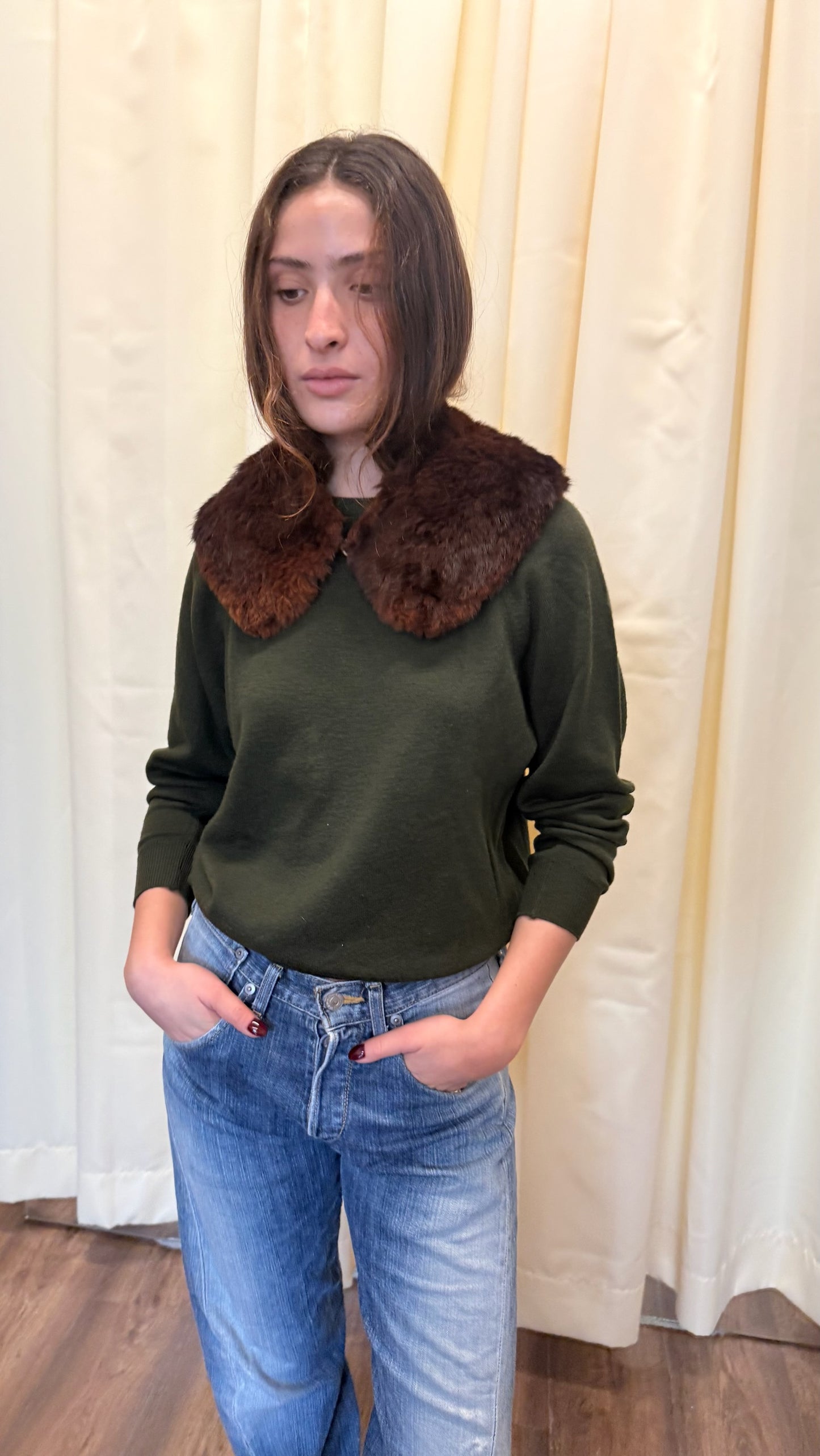 Vintage mink fur earmuffs