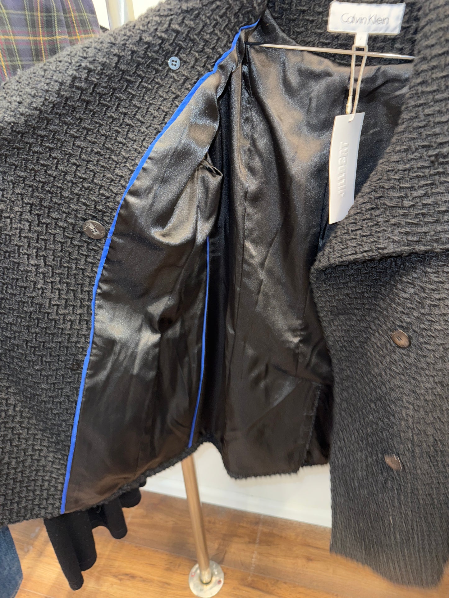 Calvin Klein textured wool-blend coat jacket