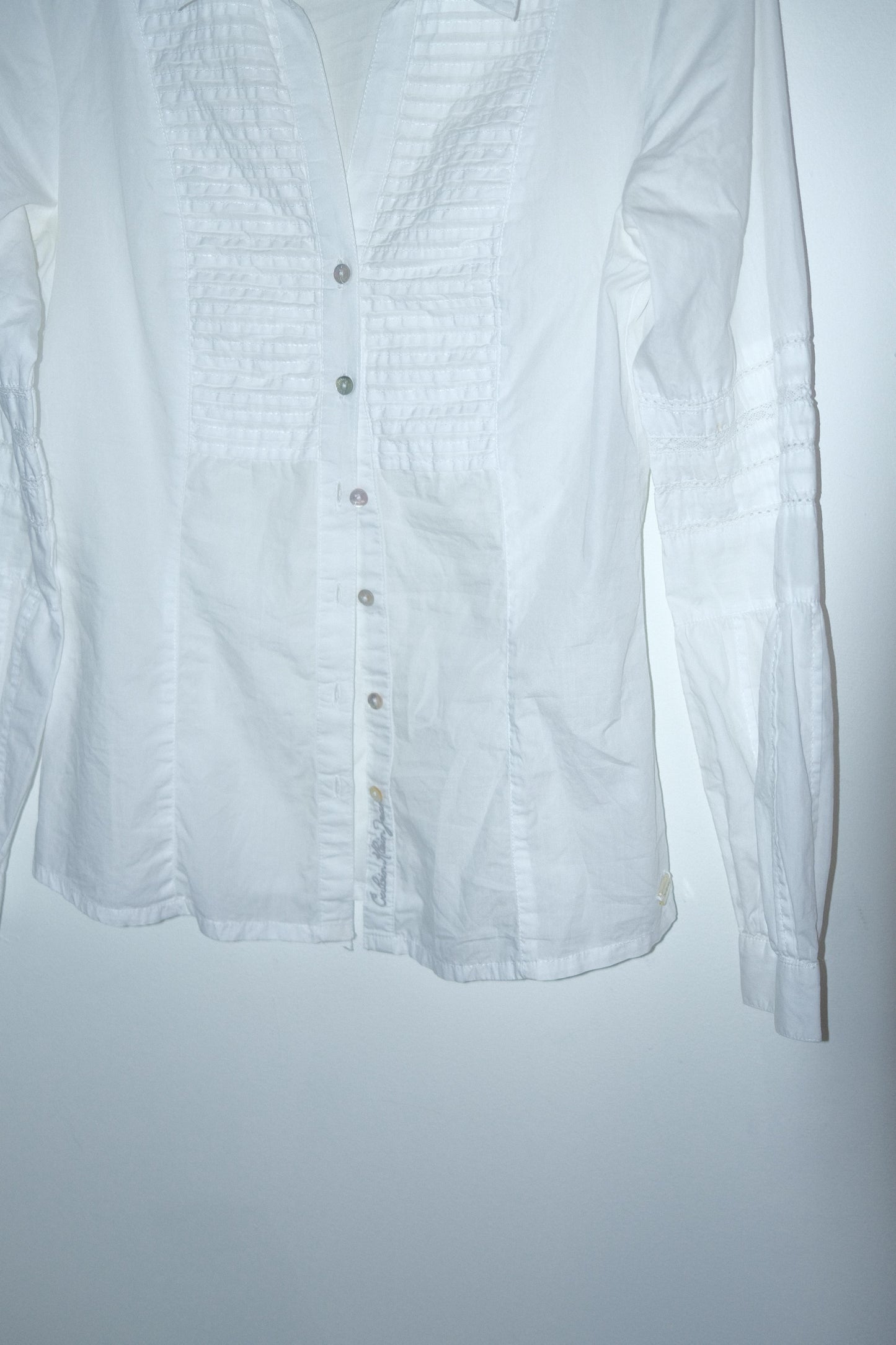 Calvin Klein Pintuck Shirt c. 2000s