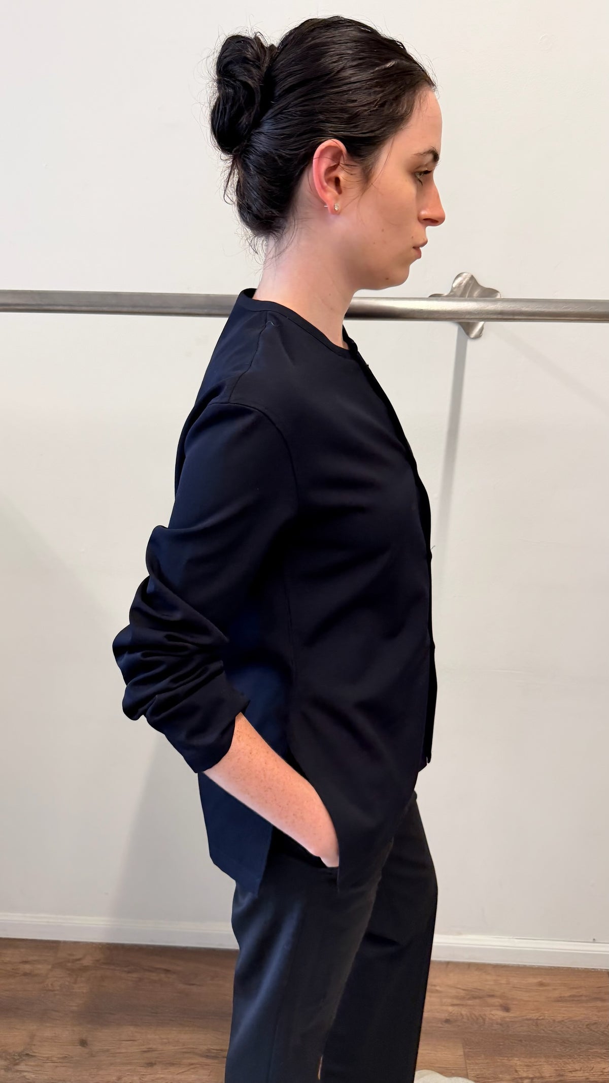 LIMI feu by Yohji Yamamoto Black Sculpted Wool Cardigan