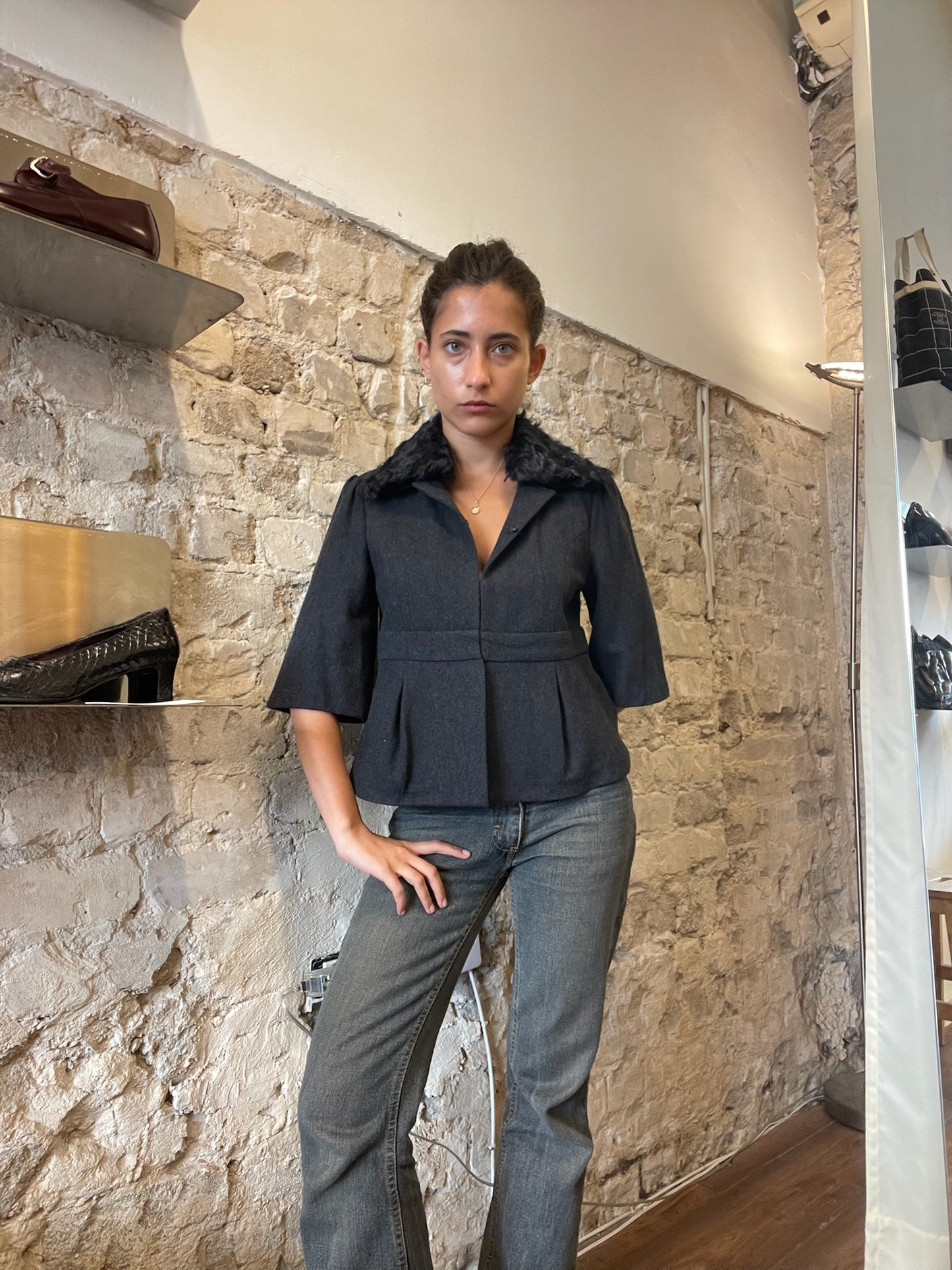 23ku Vingt-Trois Arrondissements Fur Collar Jacket