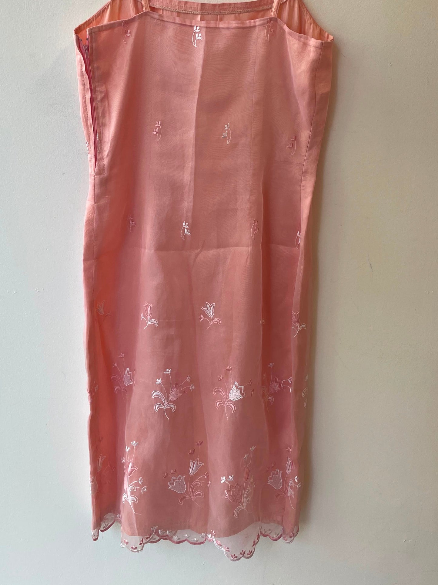 Vintage Embroidered Sheer Slip Dress
