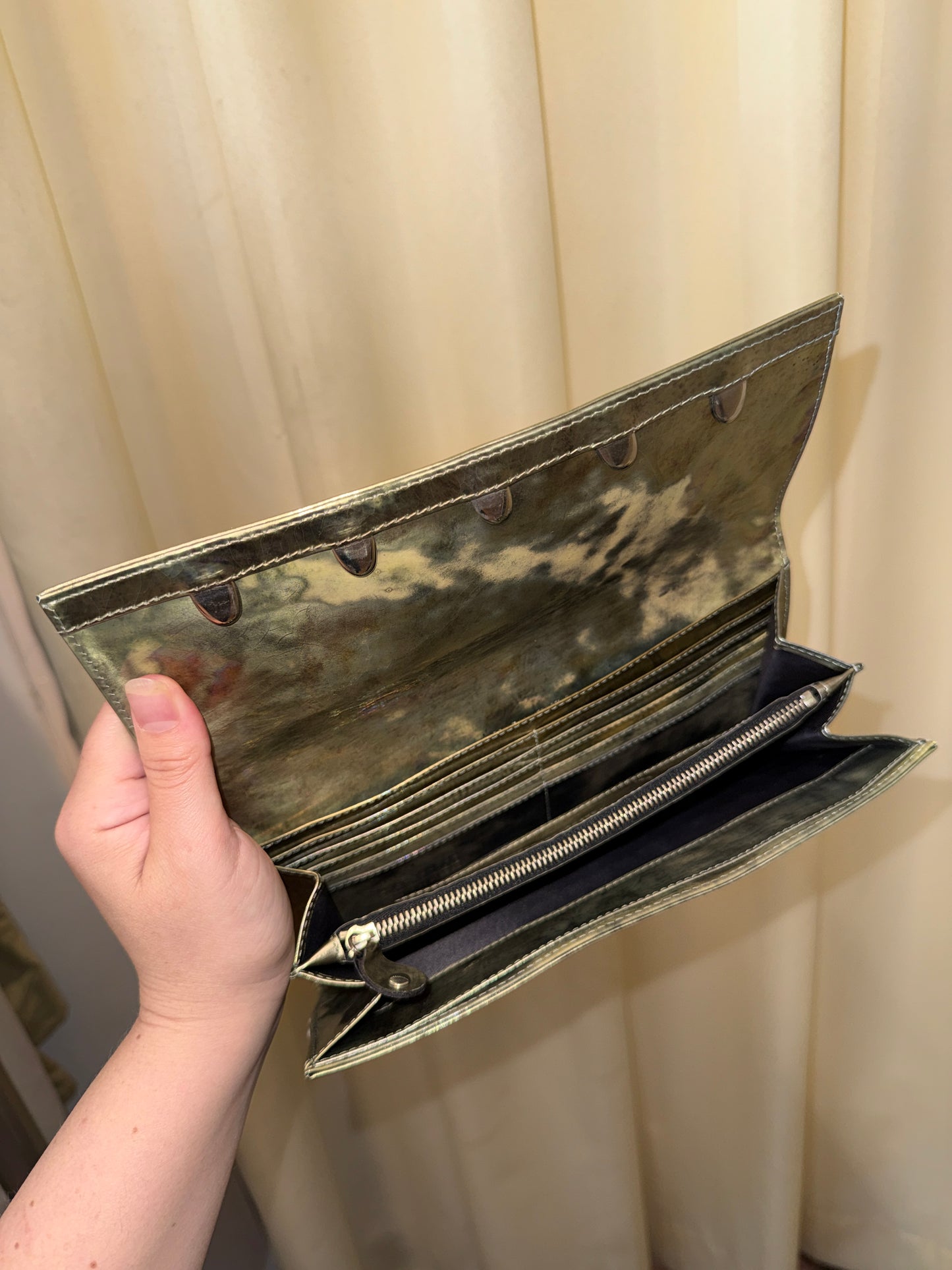 Maison Martin Margiela Line 11 Metallic Leather Wallet c. 2008–2011
