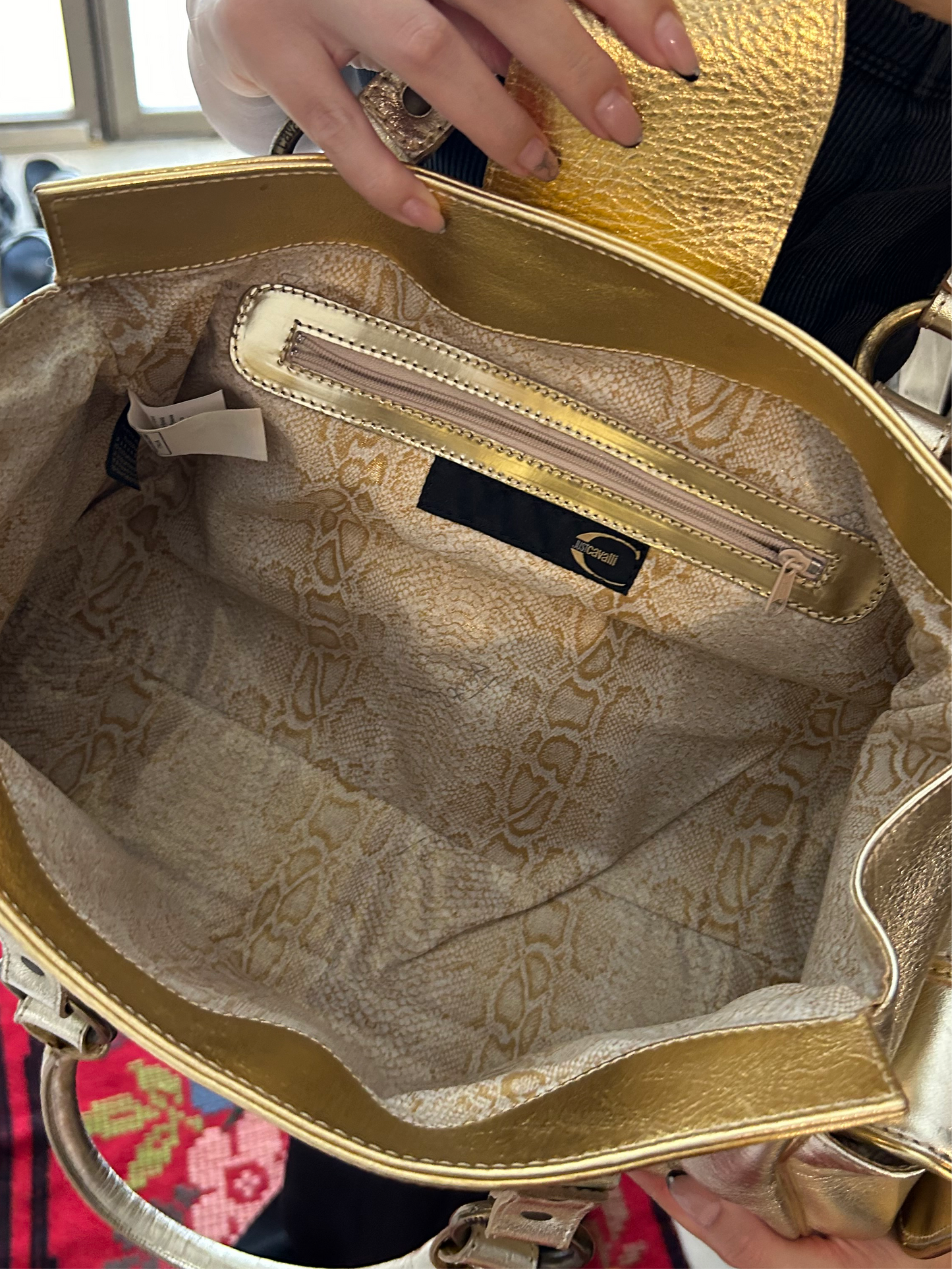 JUST CAVALLI 2000’s golden shoulder bag