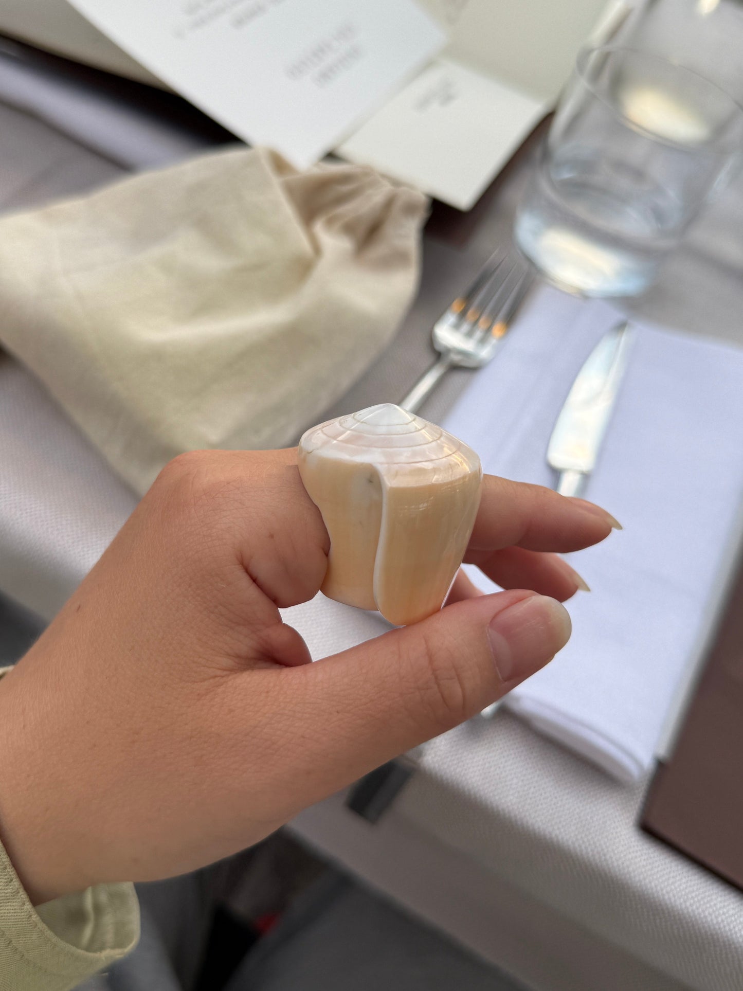 Vintage Carved Shell Statement Ring