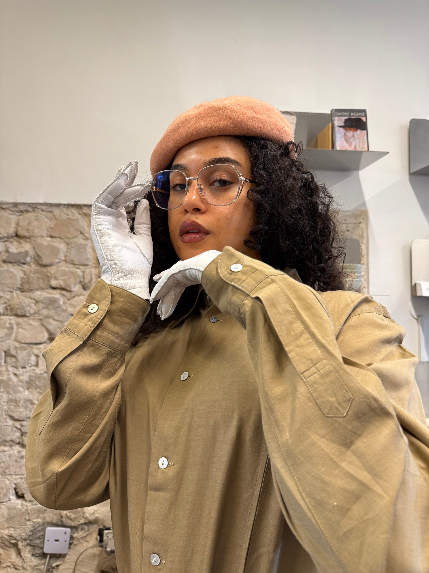 White Leather Gloves  - Image 5 by Capretto 