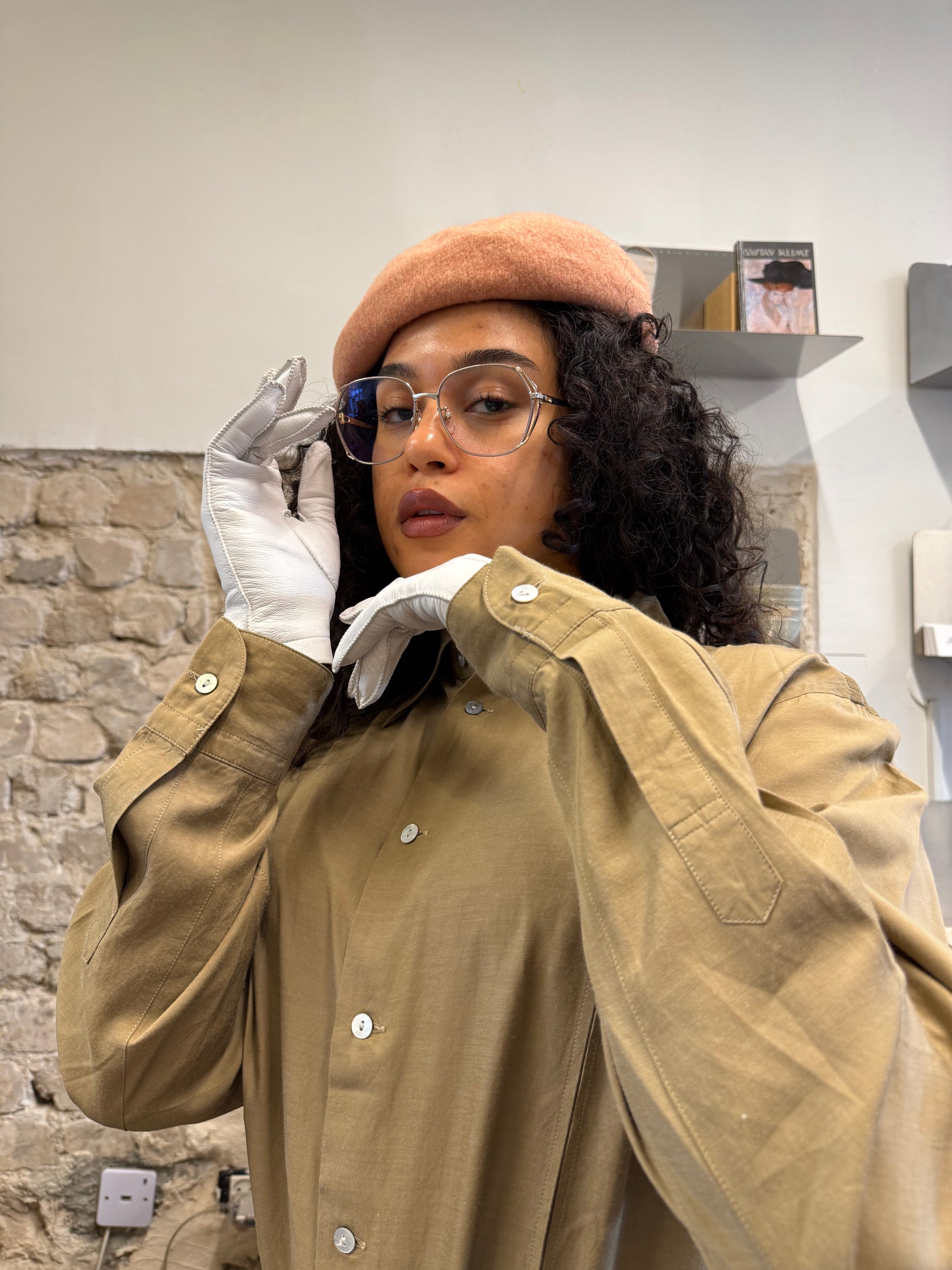 White Leather Gloves  - Image 5 by Capretto 