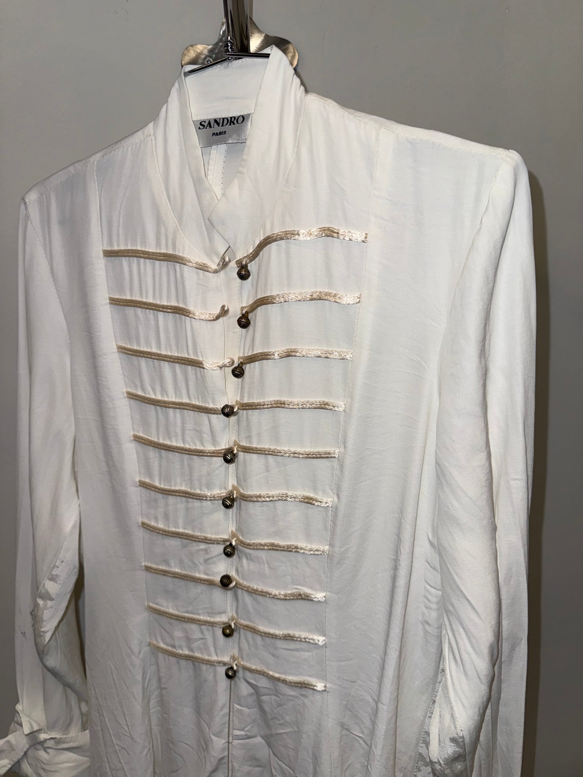 Sandro White Blouse - Image 6 by Sandro