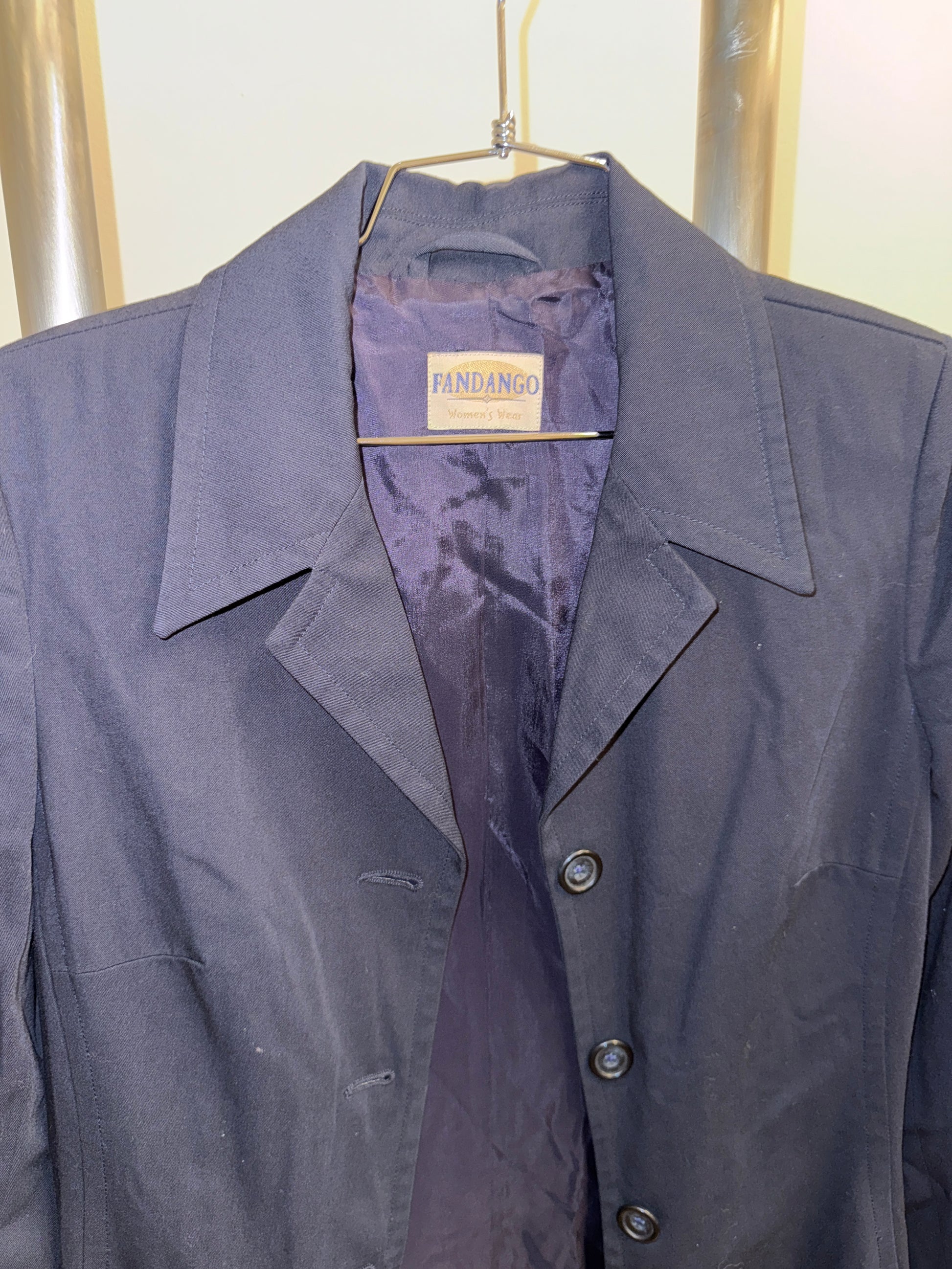 Fandango Navy Coat - Image 5 by Fandango