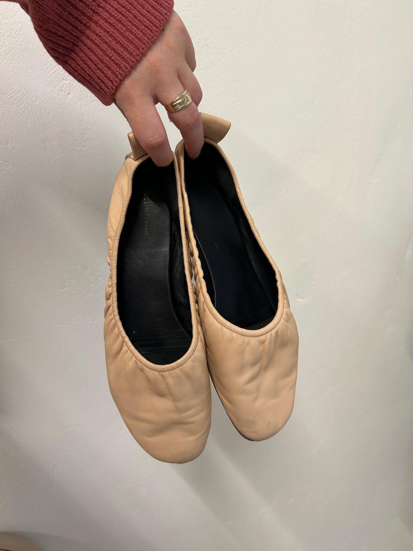 CELINE Paris pink ballet flats