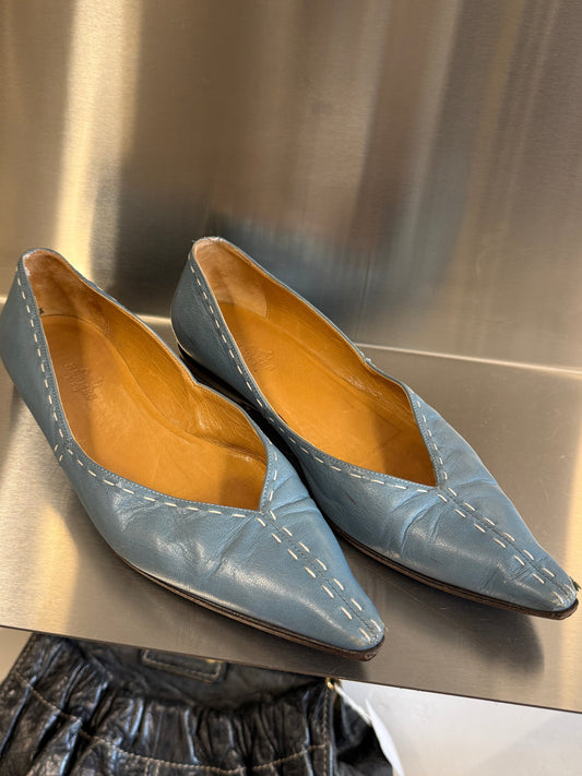 Hermès Pointed Leather Ballet Flats 36 EU