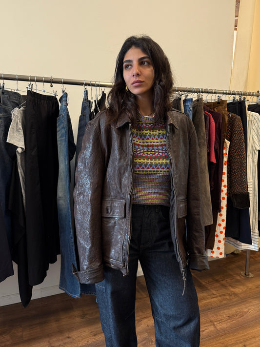 Replay Vintage Heavy Leather Jacket