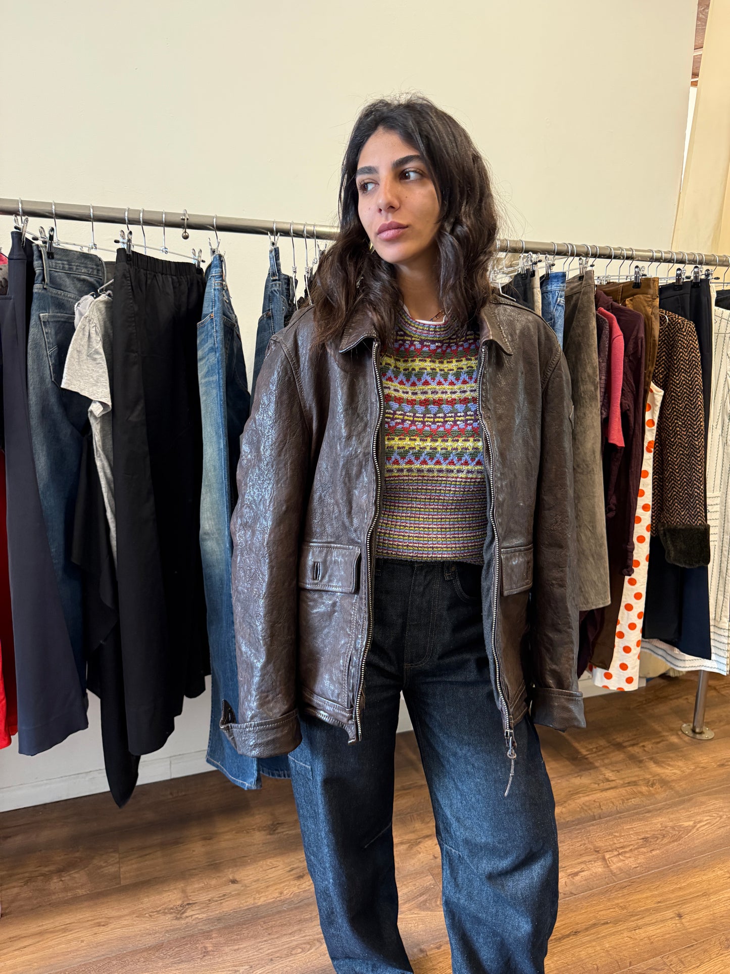 Replay Vintage Heavy Leather Jacket