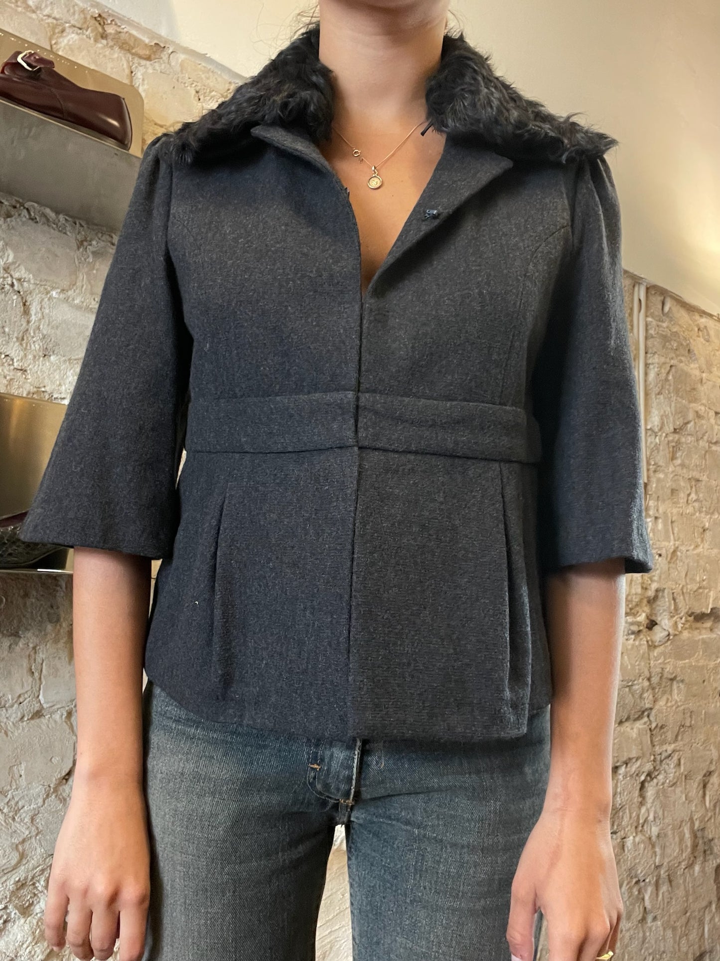 23ku Vingt-Trois Arrondissements Fur Collar Jacket