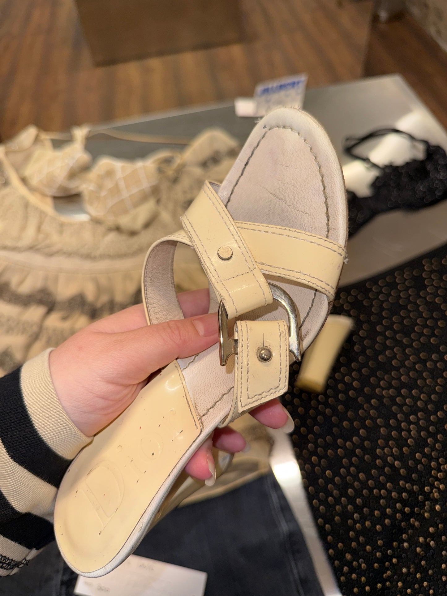 Christian Dior Patent Leather Mule Heels – 2000s 36 EU