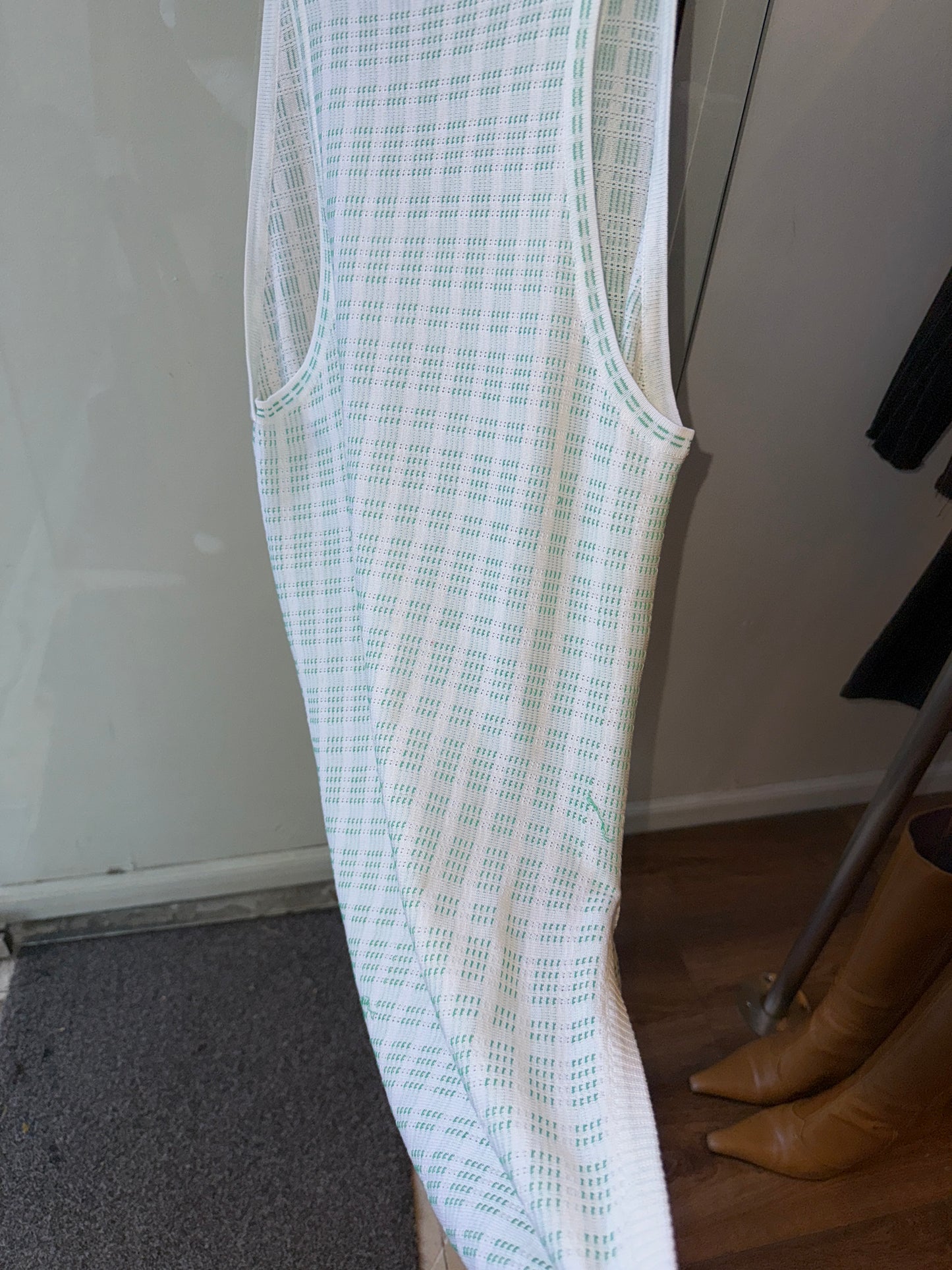 1990s Gianni Versace textured knit tank / dress