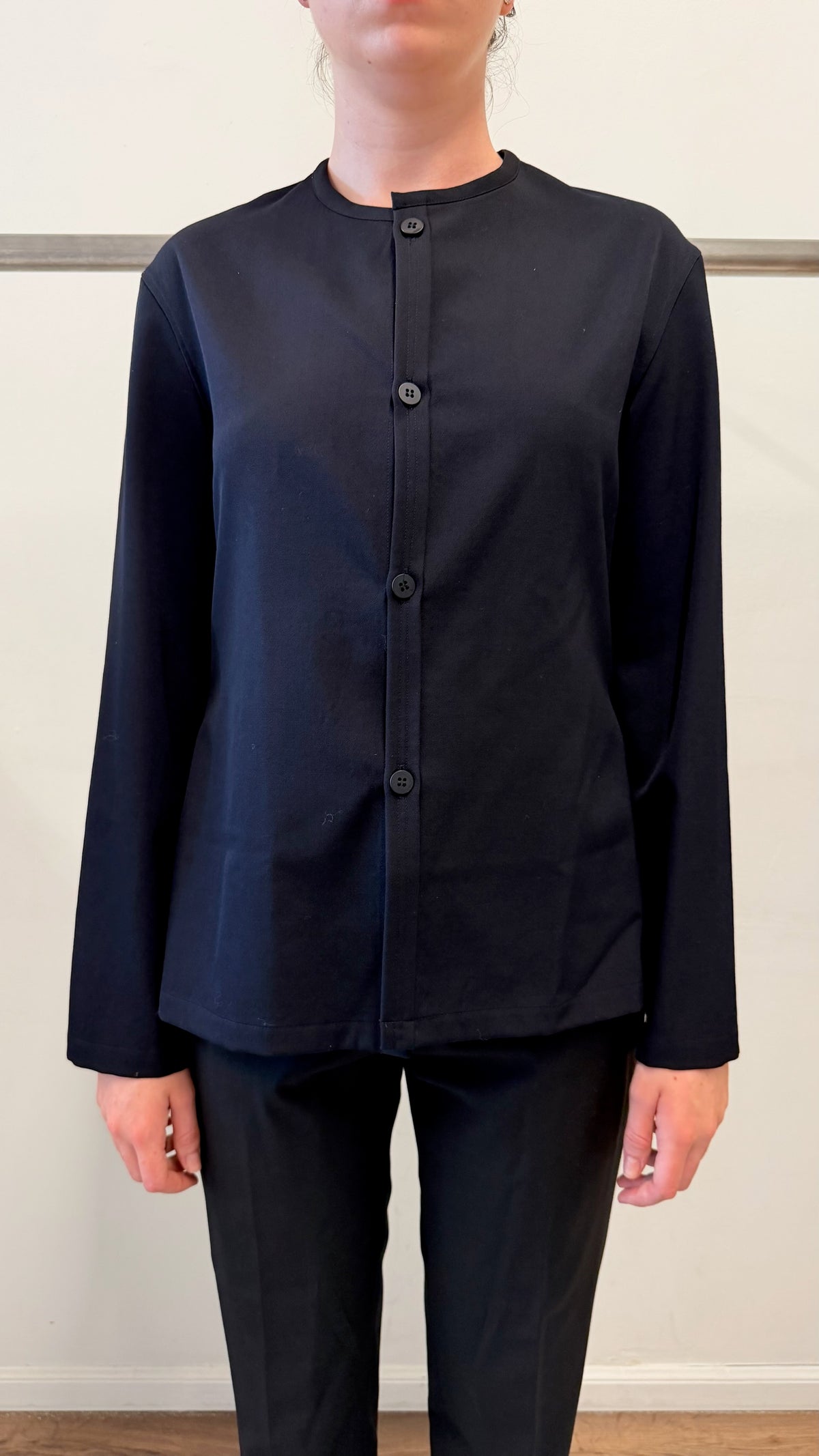 LIMI feu by Yohji Yamamoto Black Sculpted Wool Cardigan