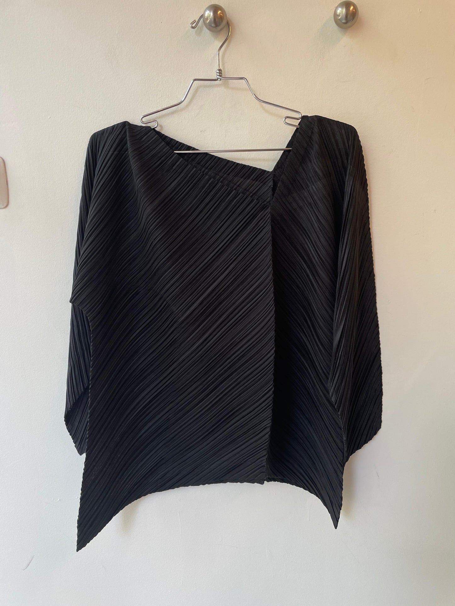 Pleats Please Issey Miyake Asymmetrical Pleated Top