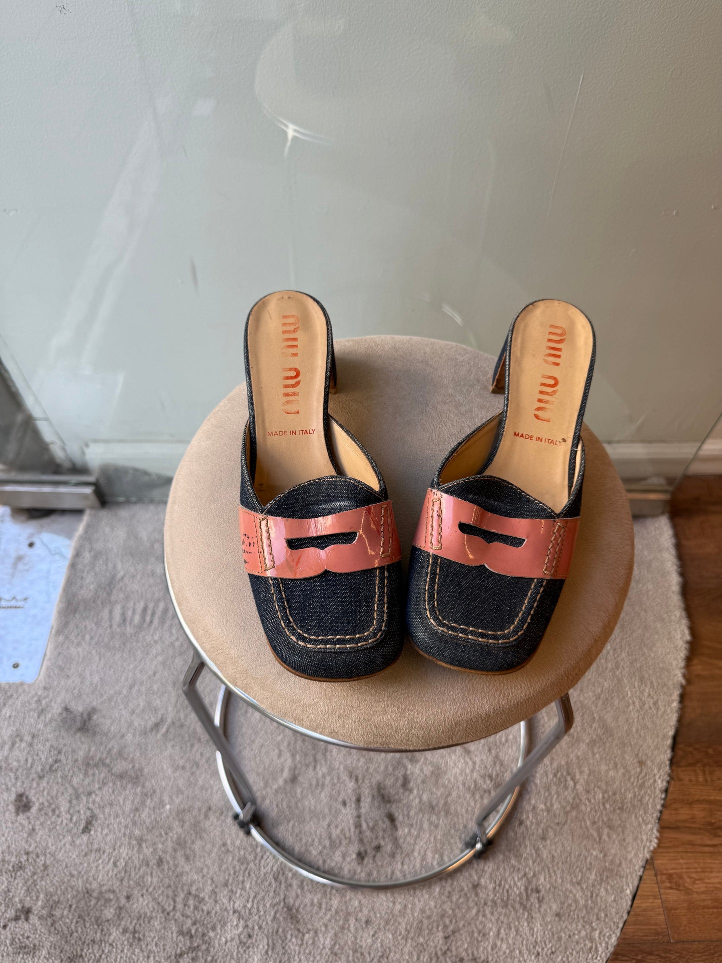 Miu Miu Denim Loafer Mules – 2000s