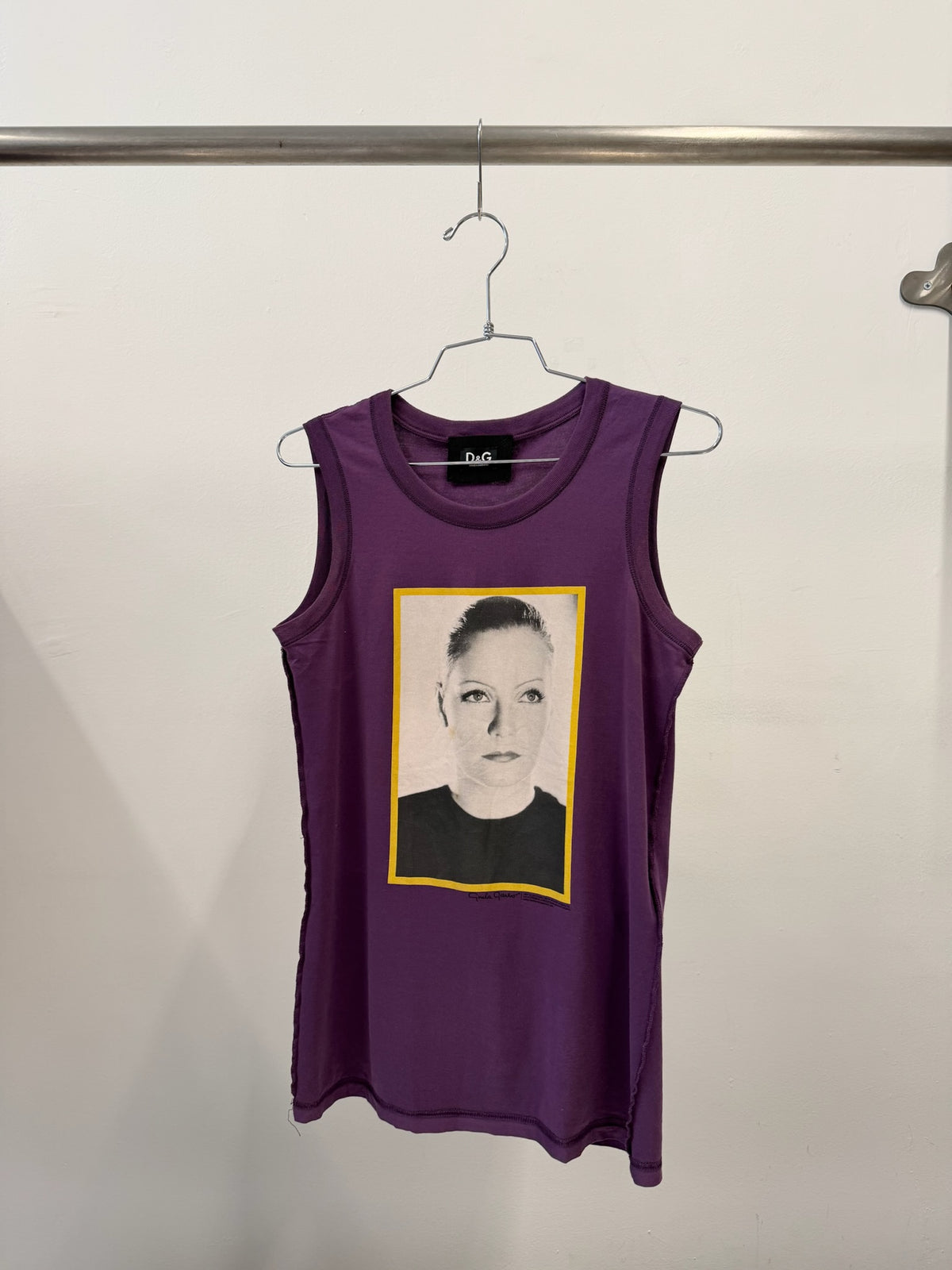 D&G Dolce & Gabbana Greta Garbo Print Tank Top