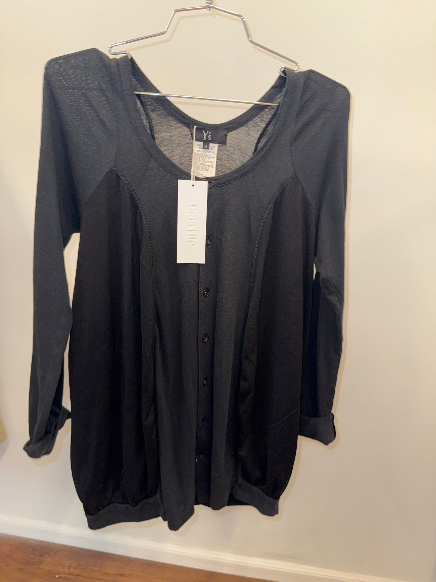 Y’s (Yohji Yamamoto) sheer balloon top