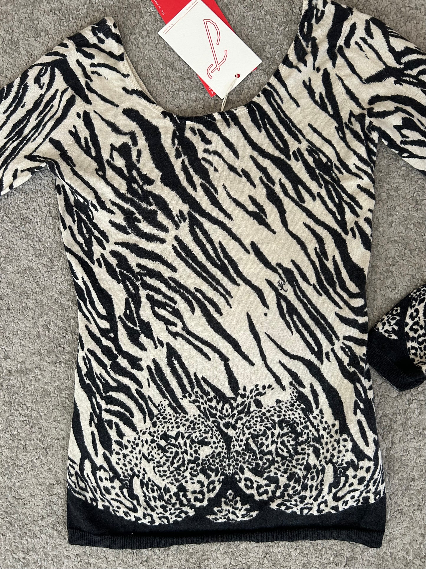 VERSACE Jeans Couture zebra print blouse